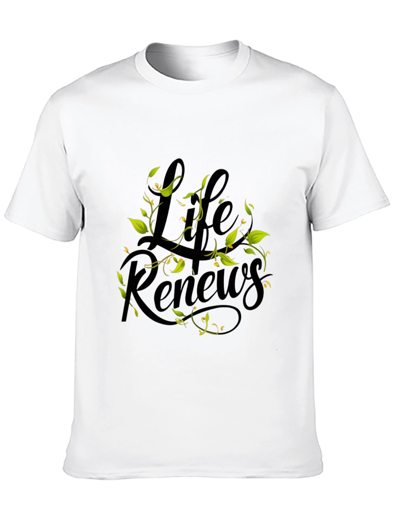 Black Life Renews Graphic Print Black T-Shirt view 10