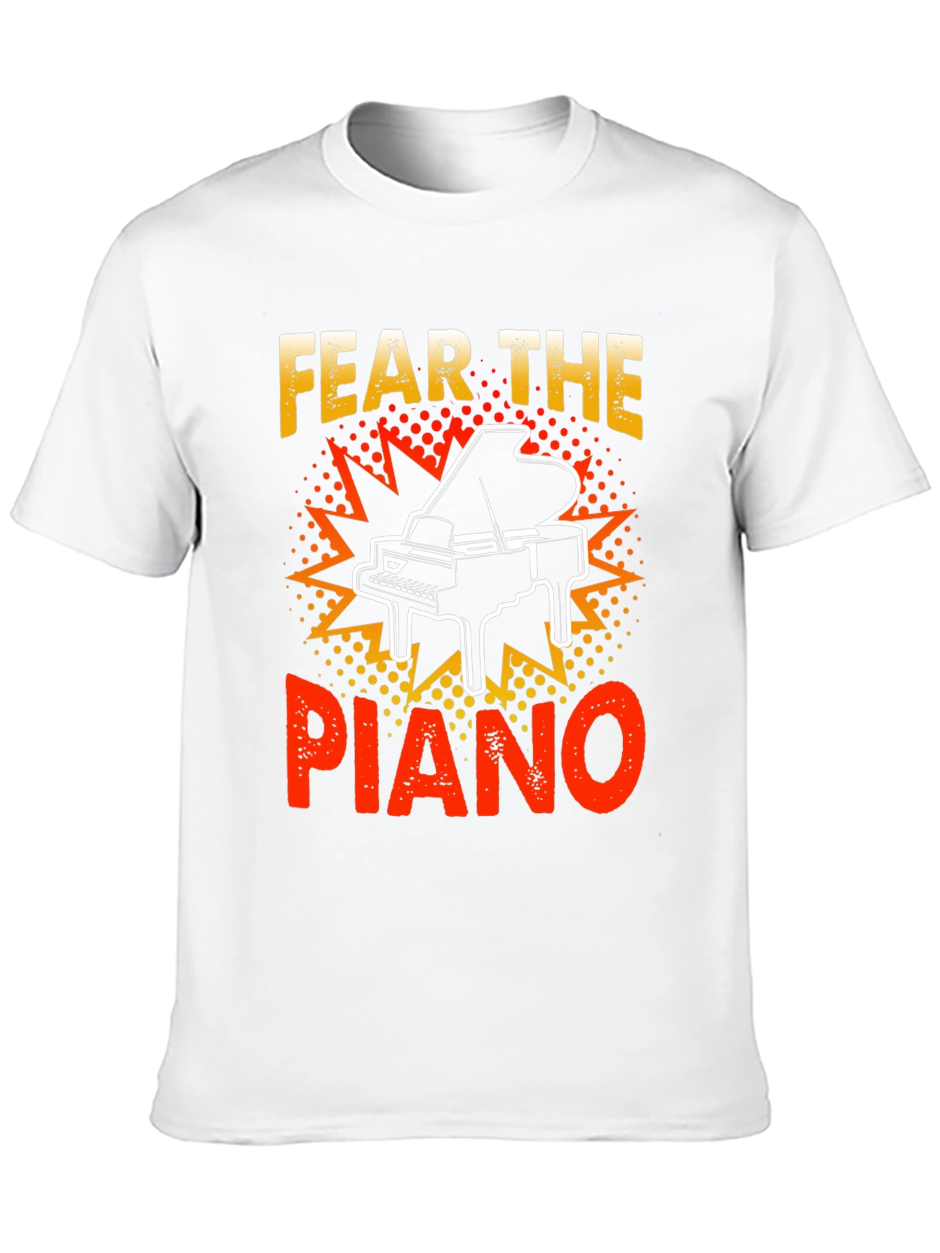 Black Fear the Piano Graphic T-Shirt view 10