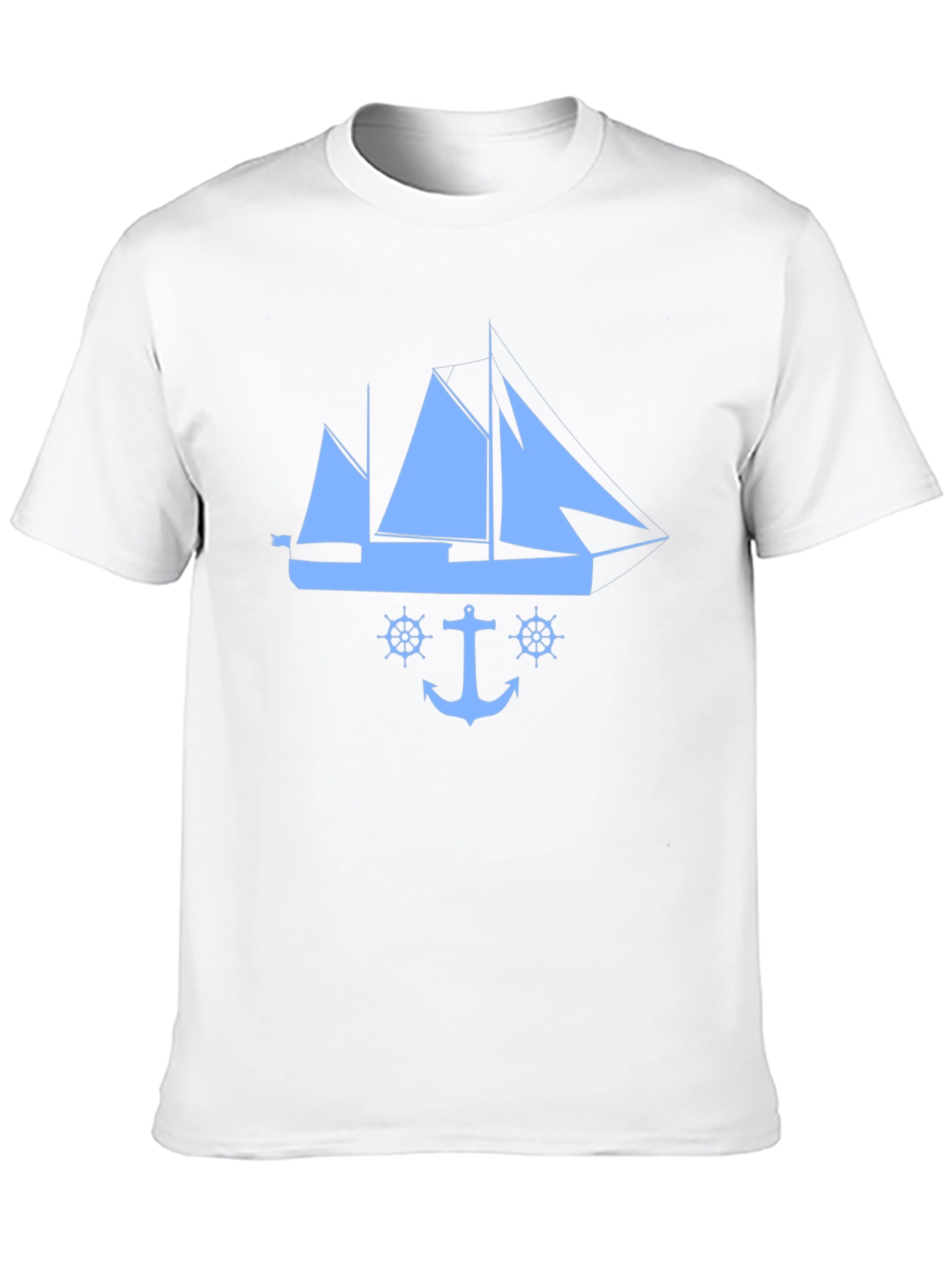 Black Nautical Boat Anchor Graphic Tee - Black view 10