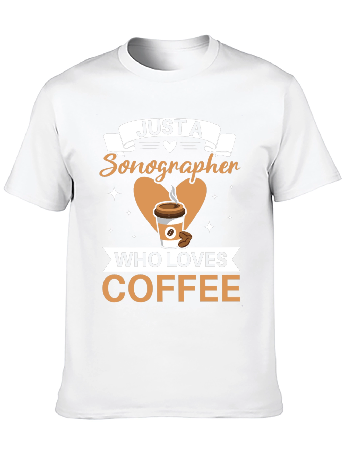 Black Sonographer Coffee Lover T-Shirt - Funny Graphic Tee view 10