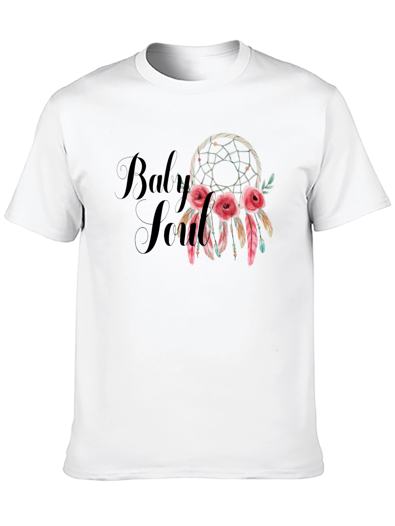 Black Dream Catcher Roses Black T-Shirt view 10