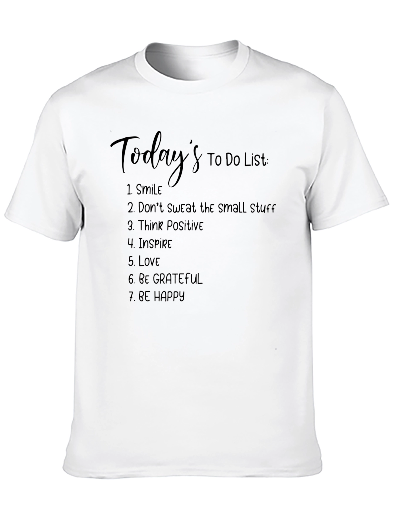 Black Today's To-Do List Black Graphic Tee view 10