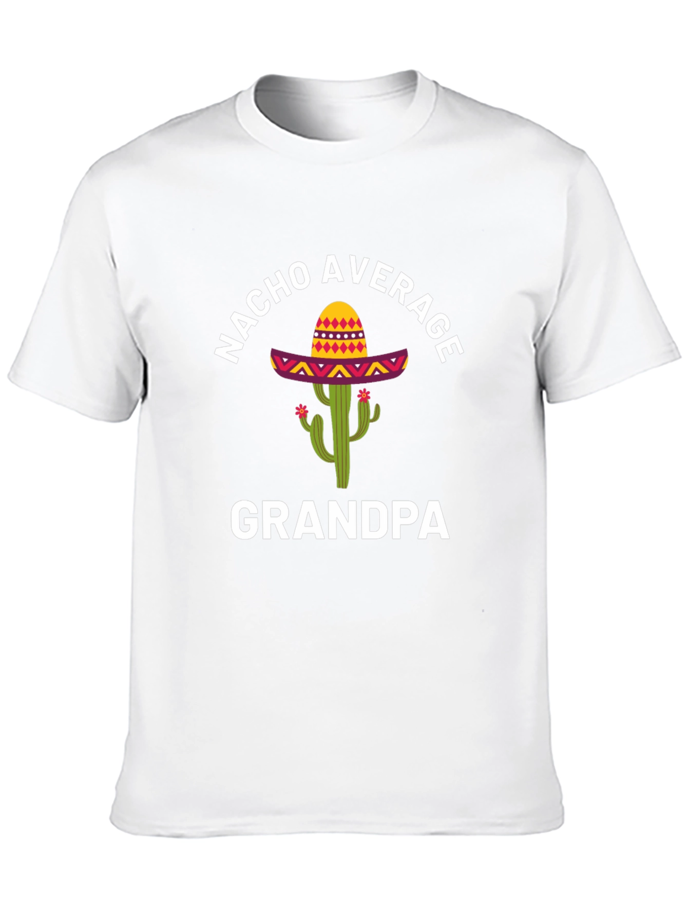 Black Nacho Average Grandpa T-Shirt - Funny Cactus Sombrero Tee view 10