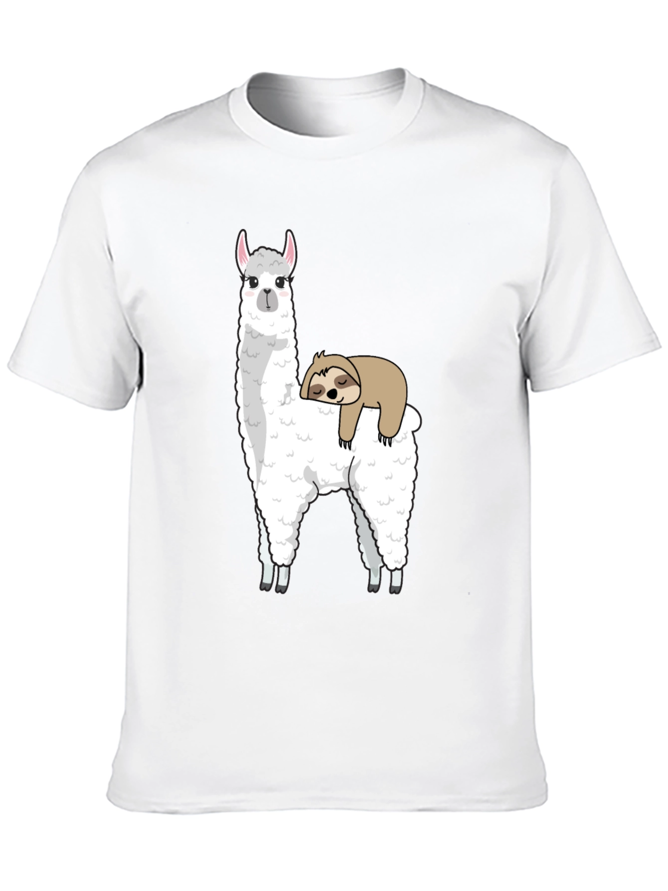 Black Llama and Sloth Graphic Tee view 10