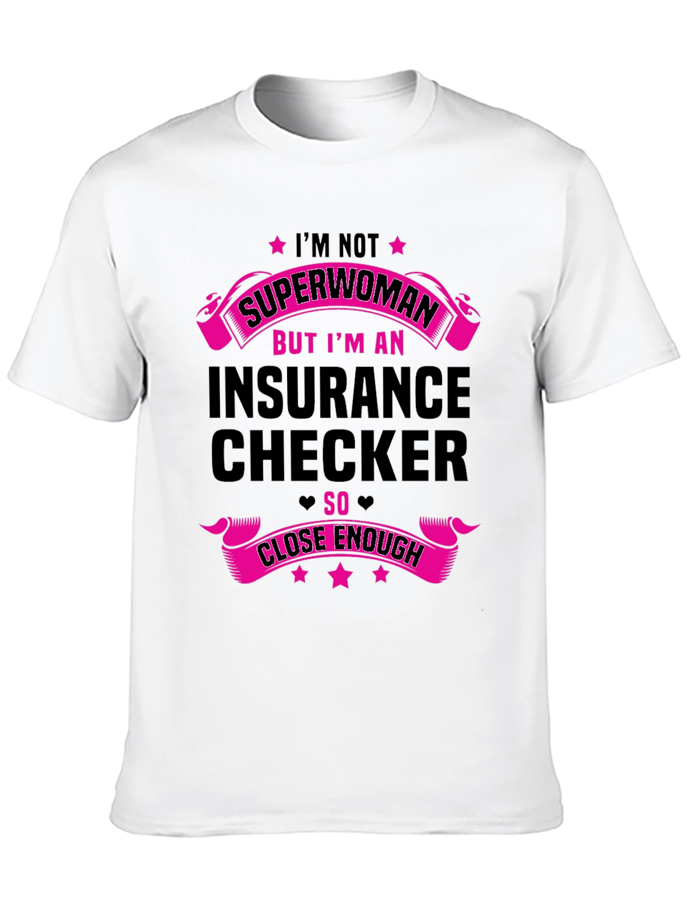 Black Insurance Checker Superwoman Funny T-Shirt view 10
