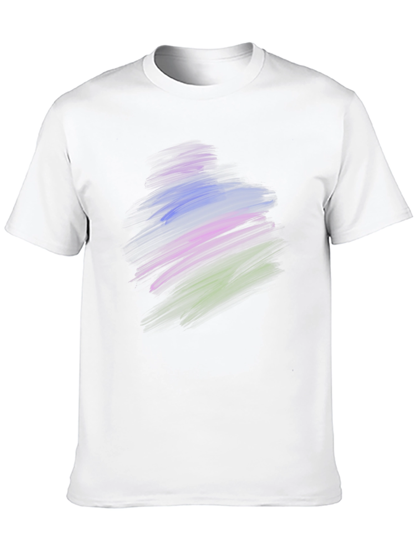 Black Abstract Brush Stroke Graphic Black T-Shirt view 10