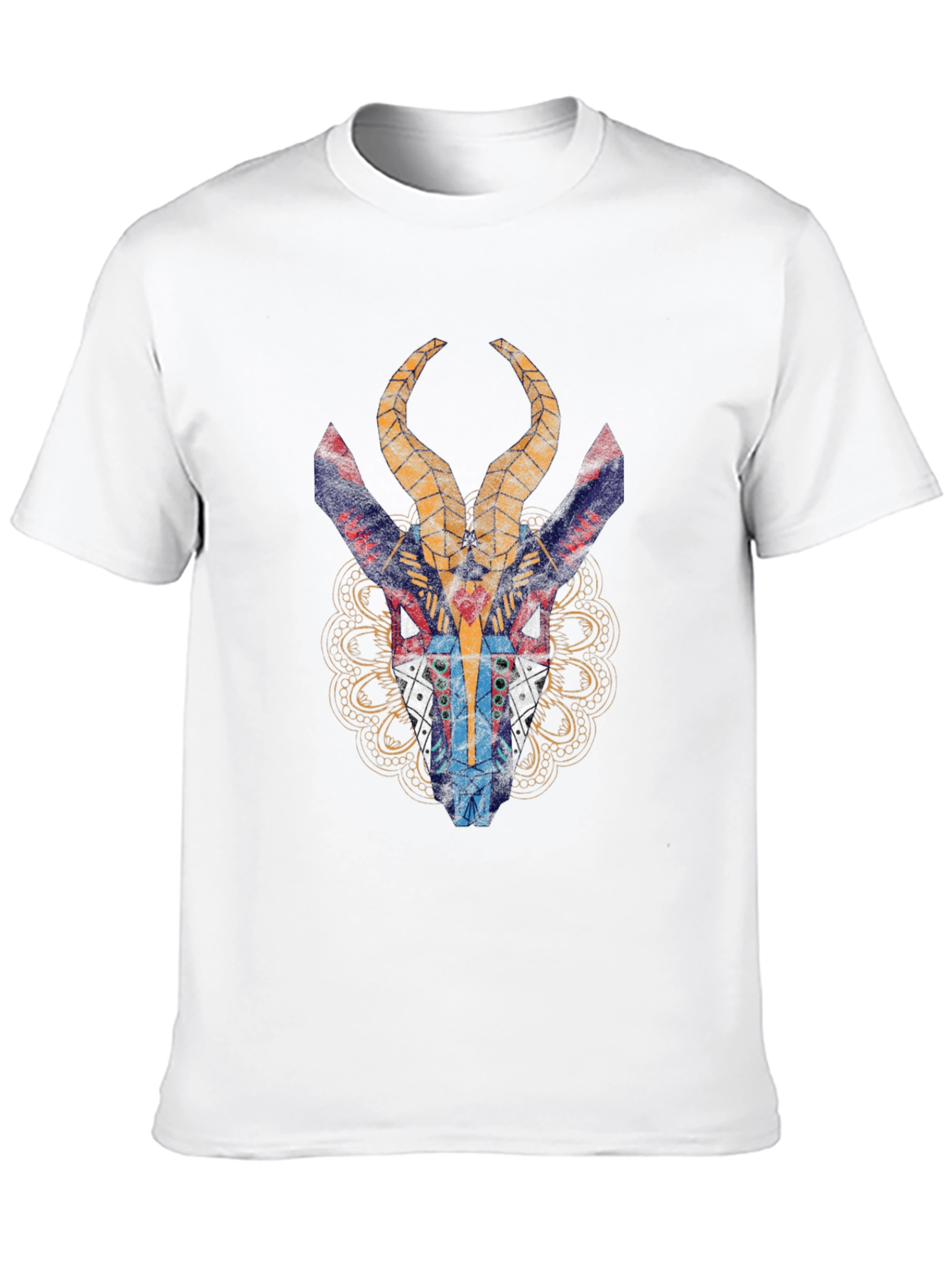 Black Geometric Animal Print T-Shirt view 10