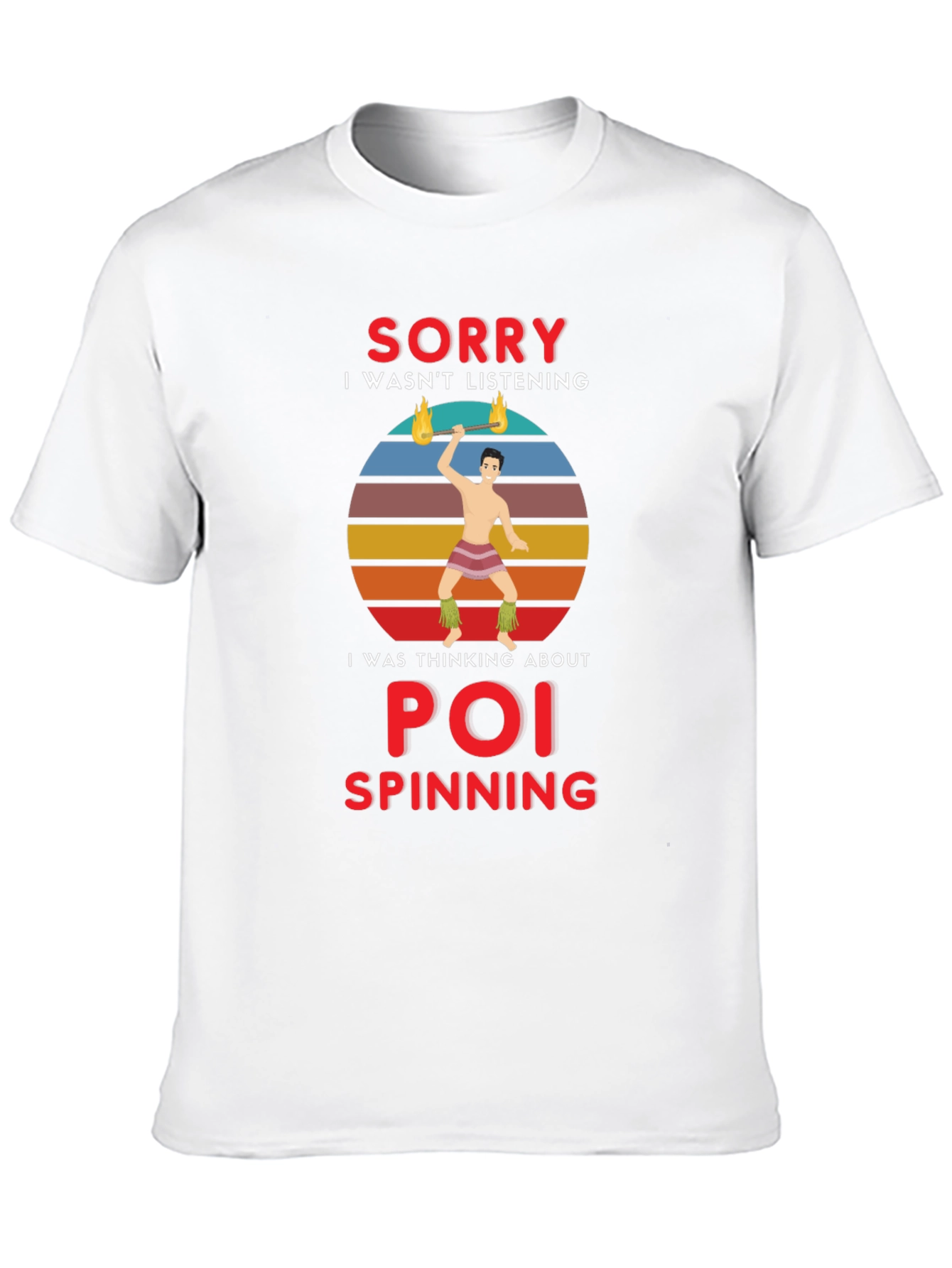Black Poi Spinning T-Shirt - Sorry I Wasn't Listening view 10