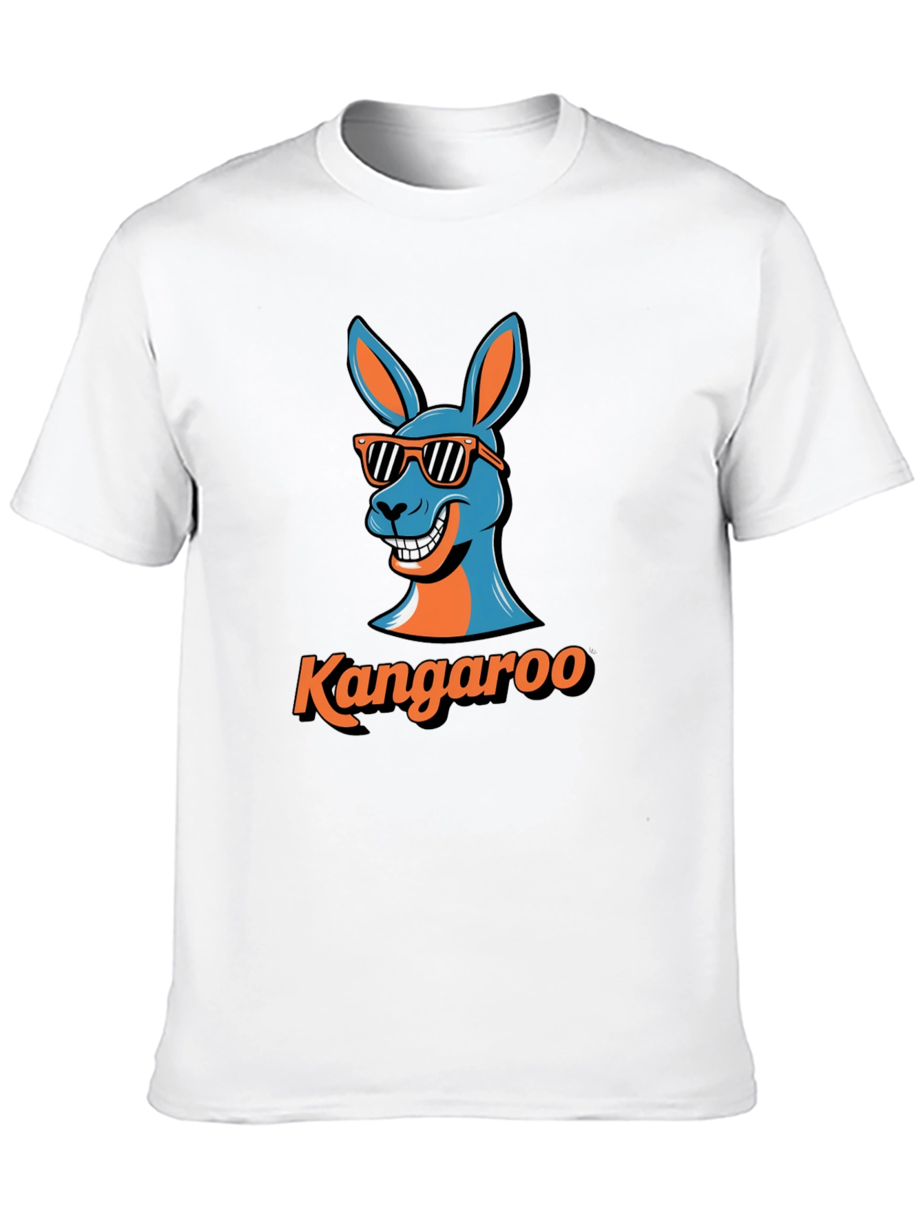 Black Cool Kangaroo Graphic Tee - Black Cotton T-Shirt view 10