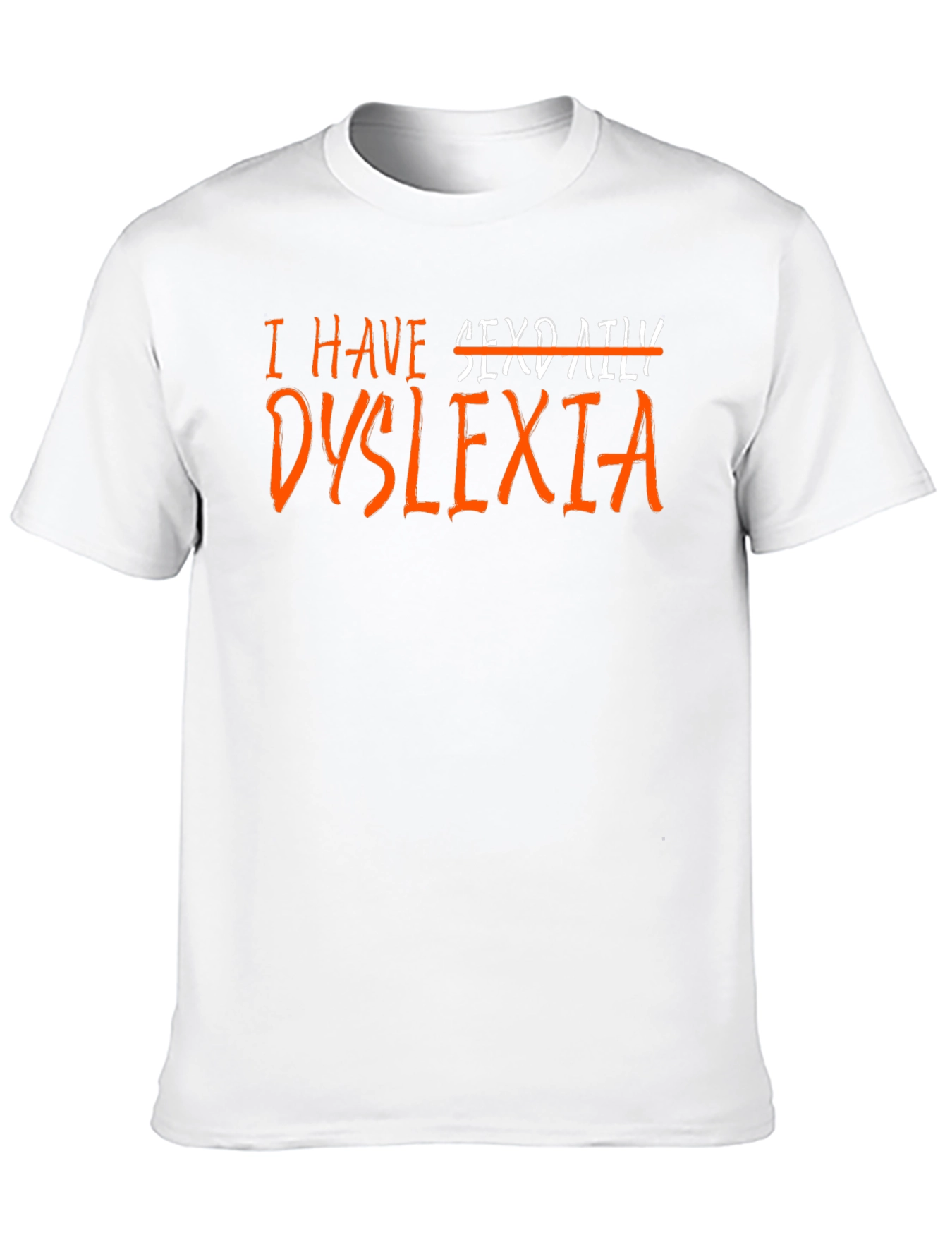 Black Dyslexia T-Shirt - Humor Novelty Graphic Tee view 10