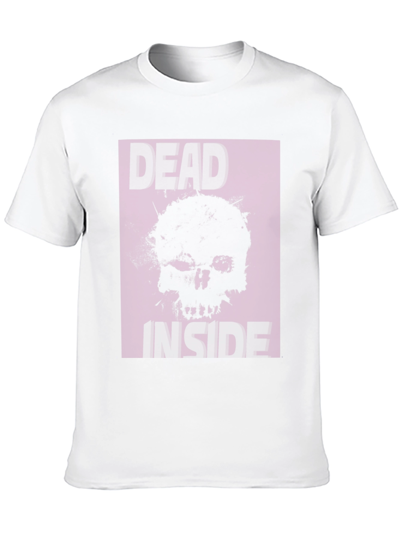 Black Dead Inside Skull Graphic Tee - Dark Humor T-Shirt view 10