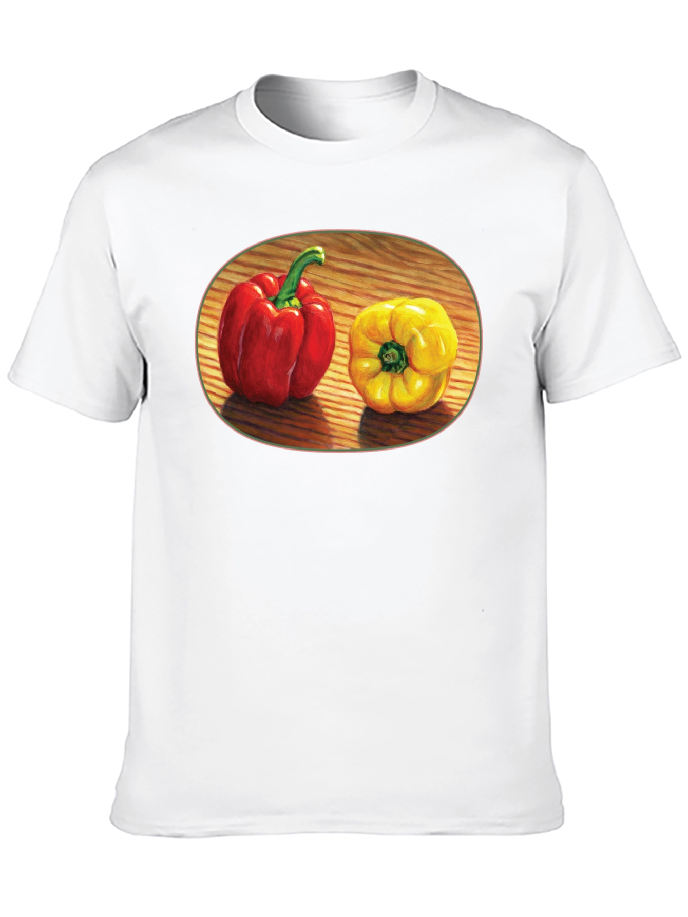 Black Red & Yellow Pepper Graphic Tee view 10