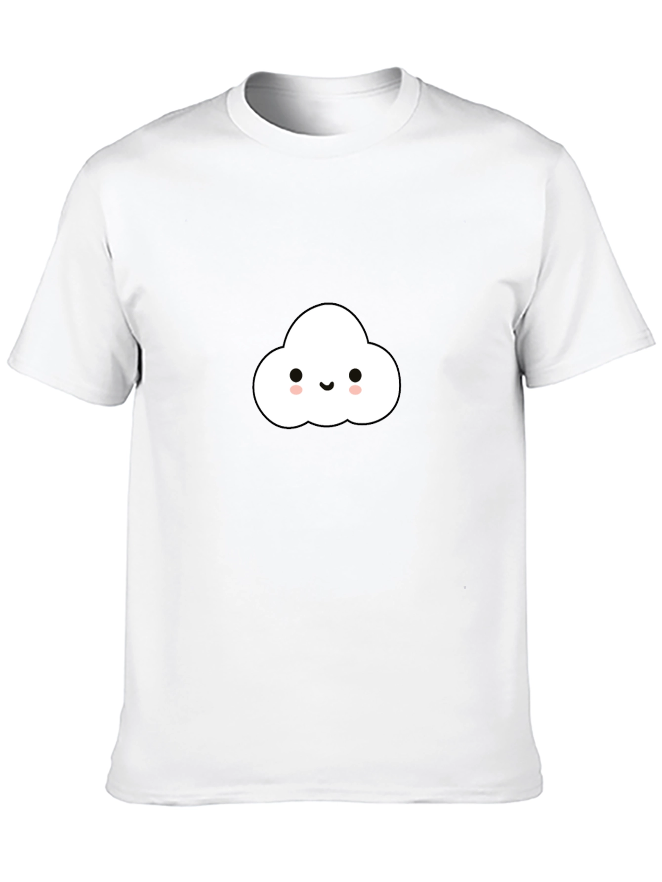 Black Cute Cloud Graphic Tee - Black Cotton Comfort view 10