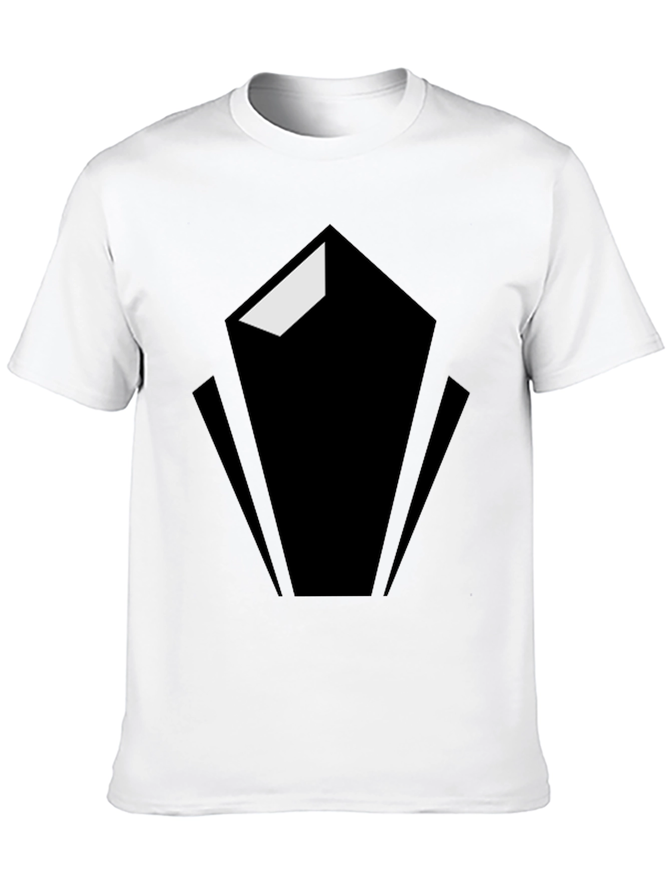 Black Geometric Graphic Tee - Modern Black Shirt view 10