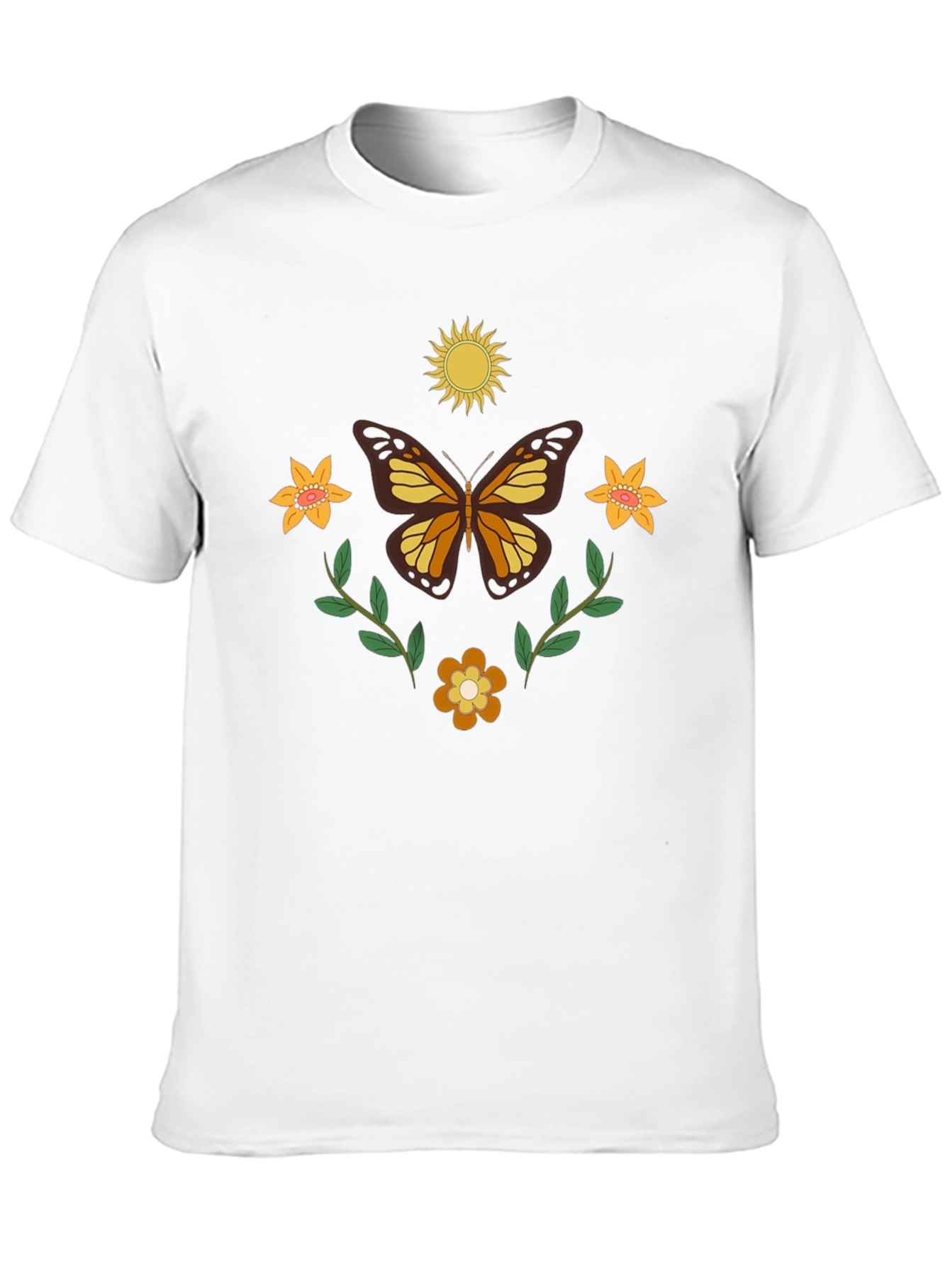 Black Butterfly Floral Graphic Tee view 10