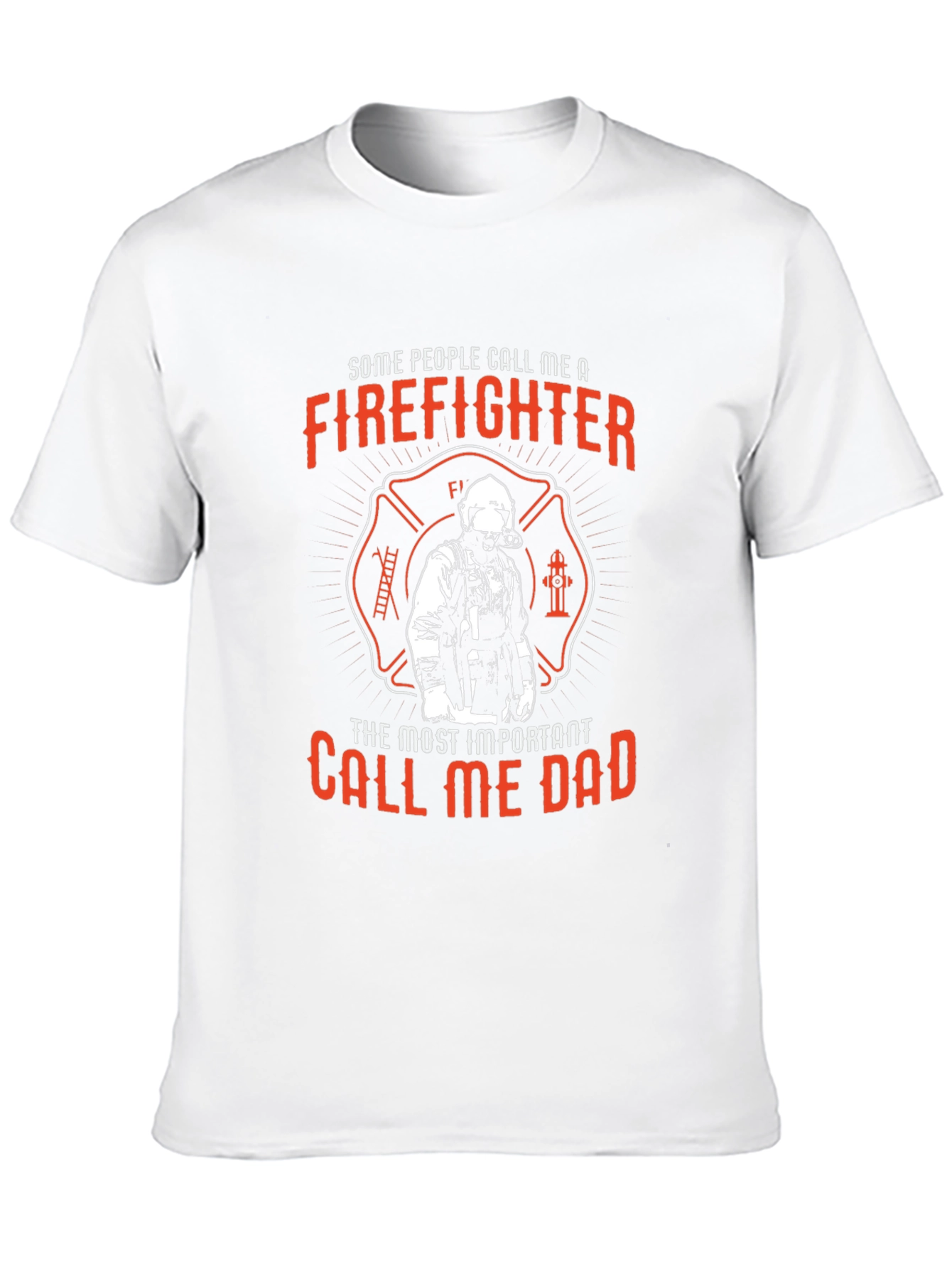 Black Firefighter Dad T-Shirt view 10