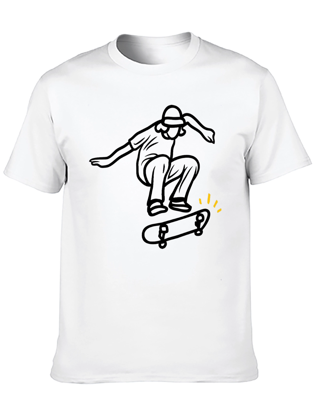 Black Skateboarding T-Shirt - Black Graphic Tee view 10