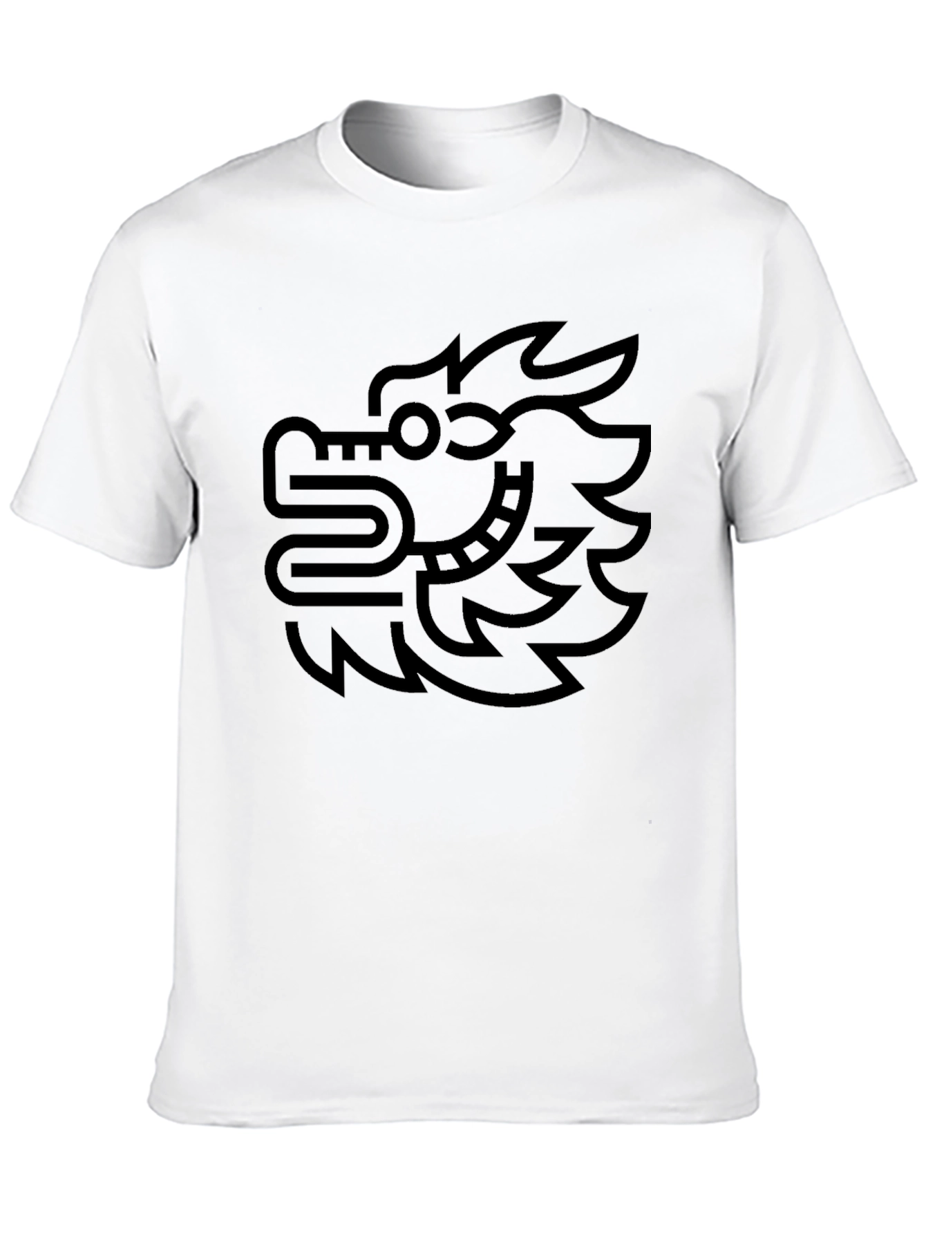 Black Black T-Shirt with Aztec Dragon Graphic view 10