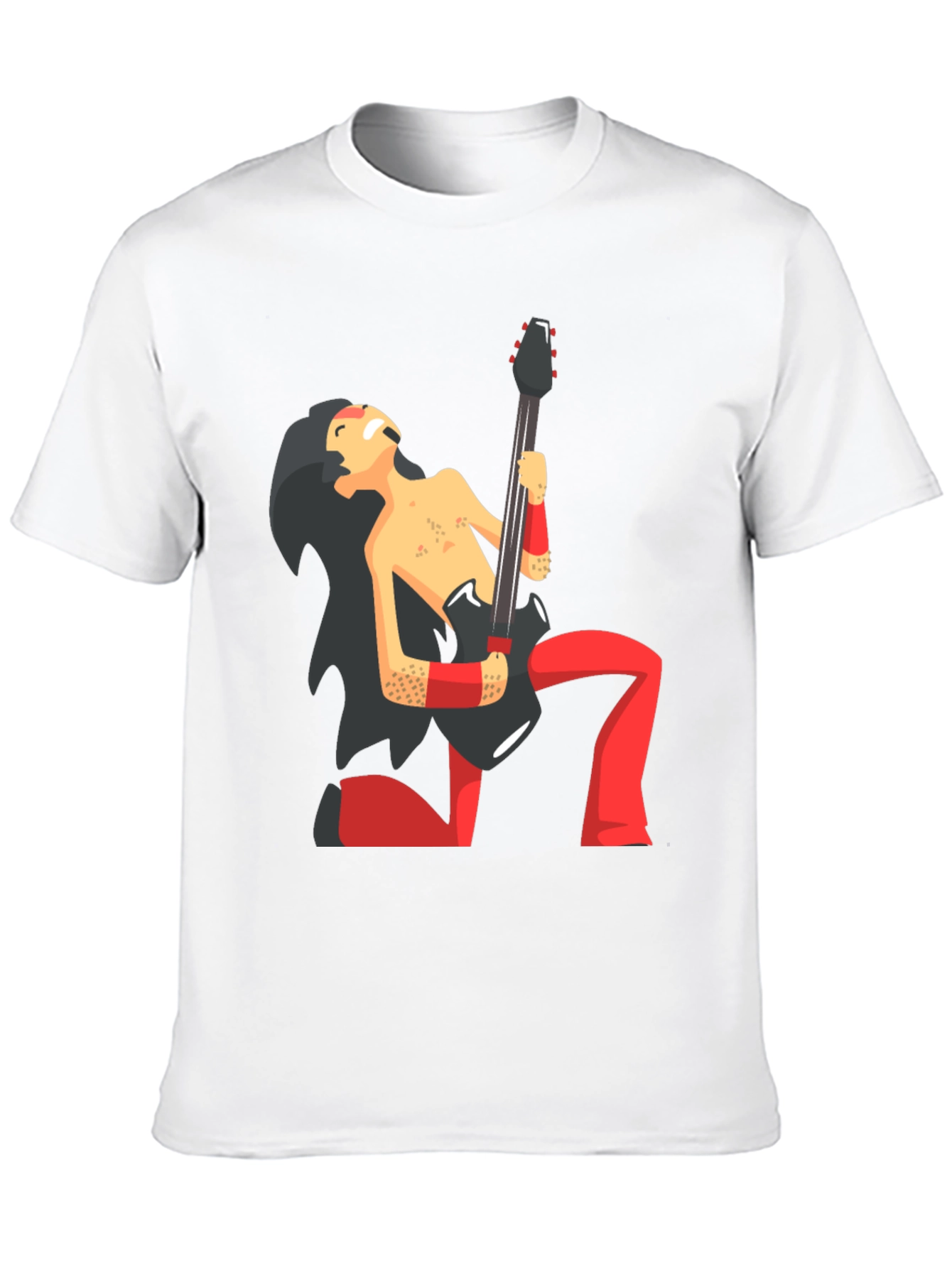 Black Cartoon Rocker Graphic Black T-Shirt view 10