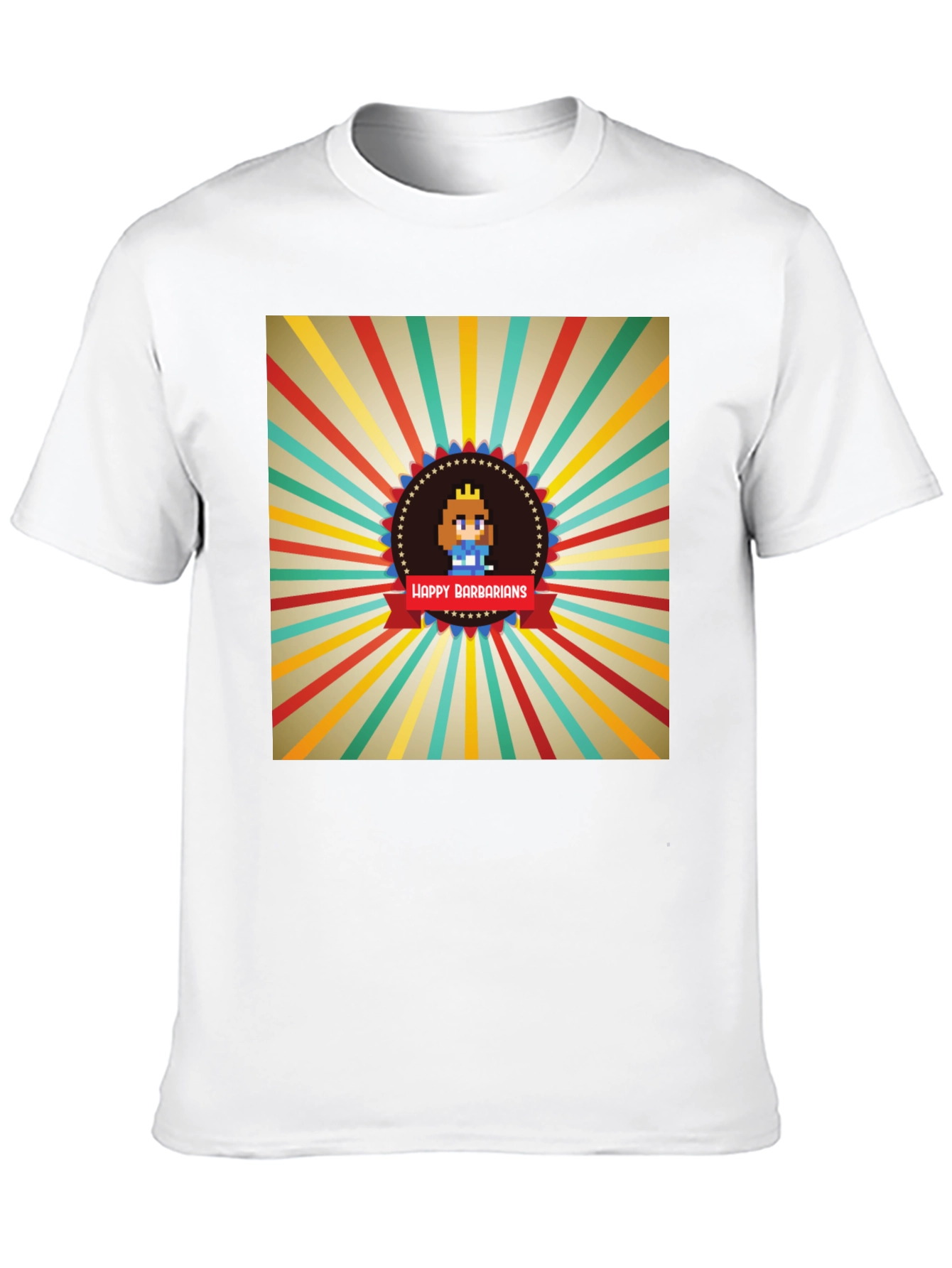 Black Happy Barbarians Pixel Art Graphic Tee view 10