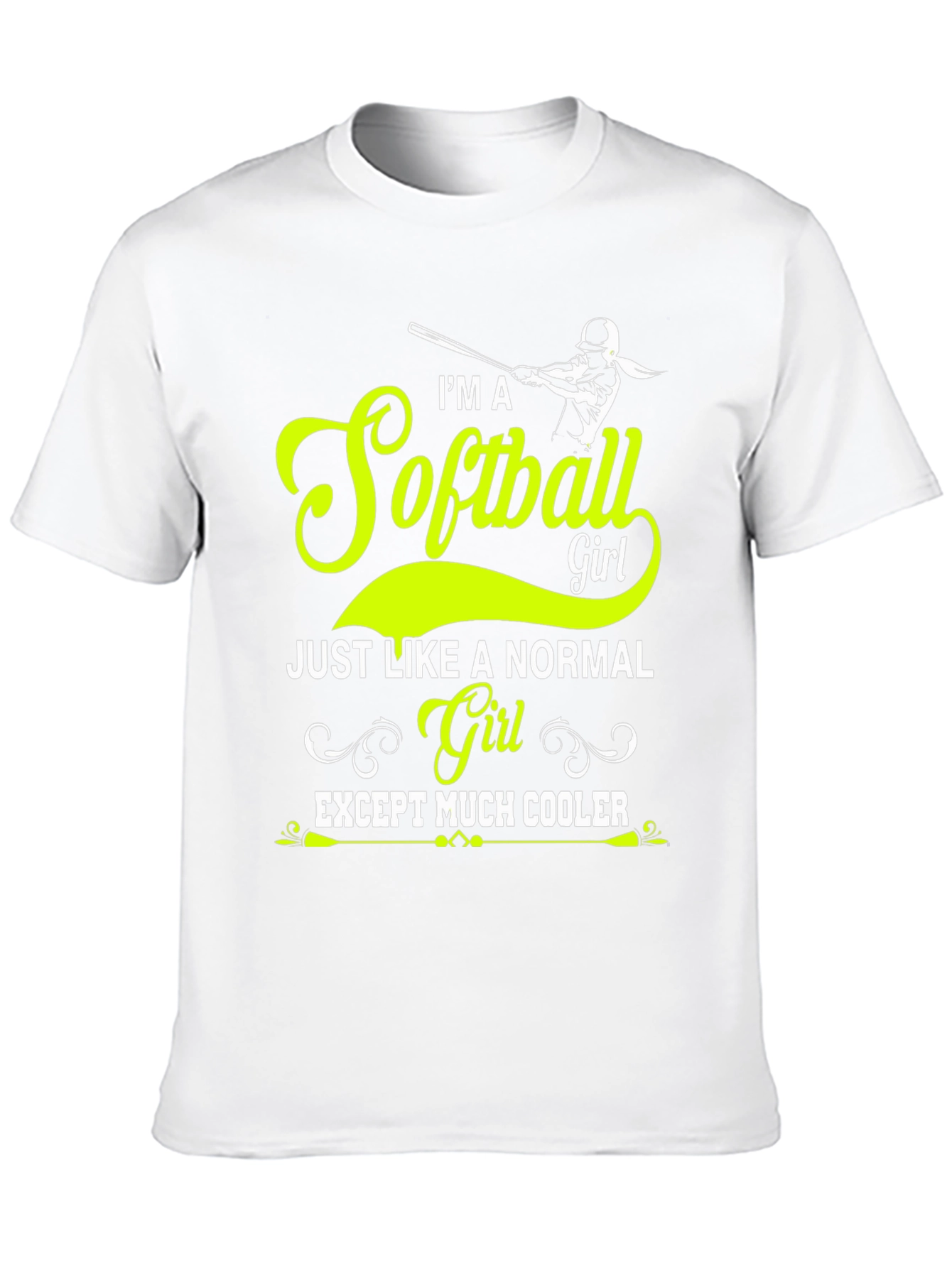 Black Softball Girl T-Shirt - Much Cooler view 10