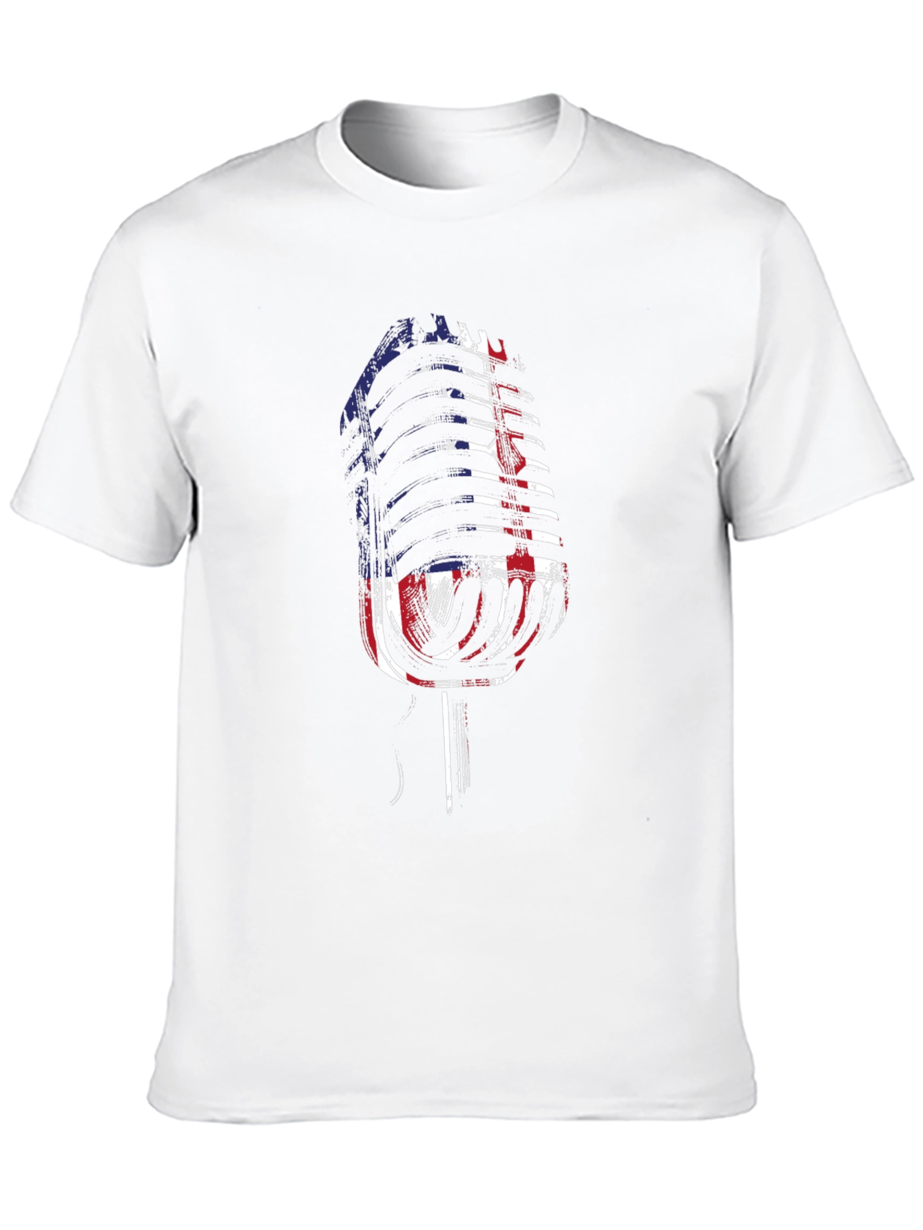 Black Vintage Microphone Graphic Tee - Black view 10