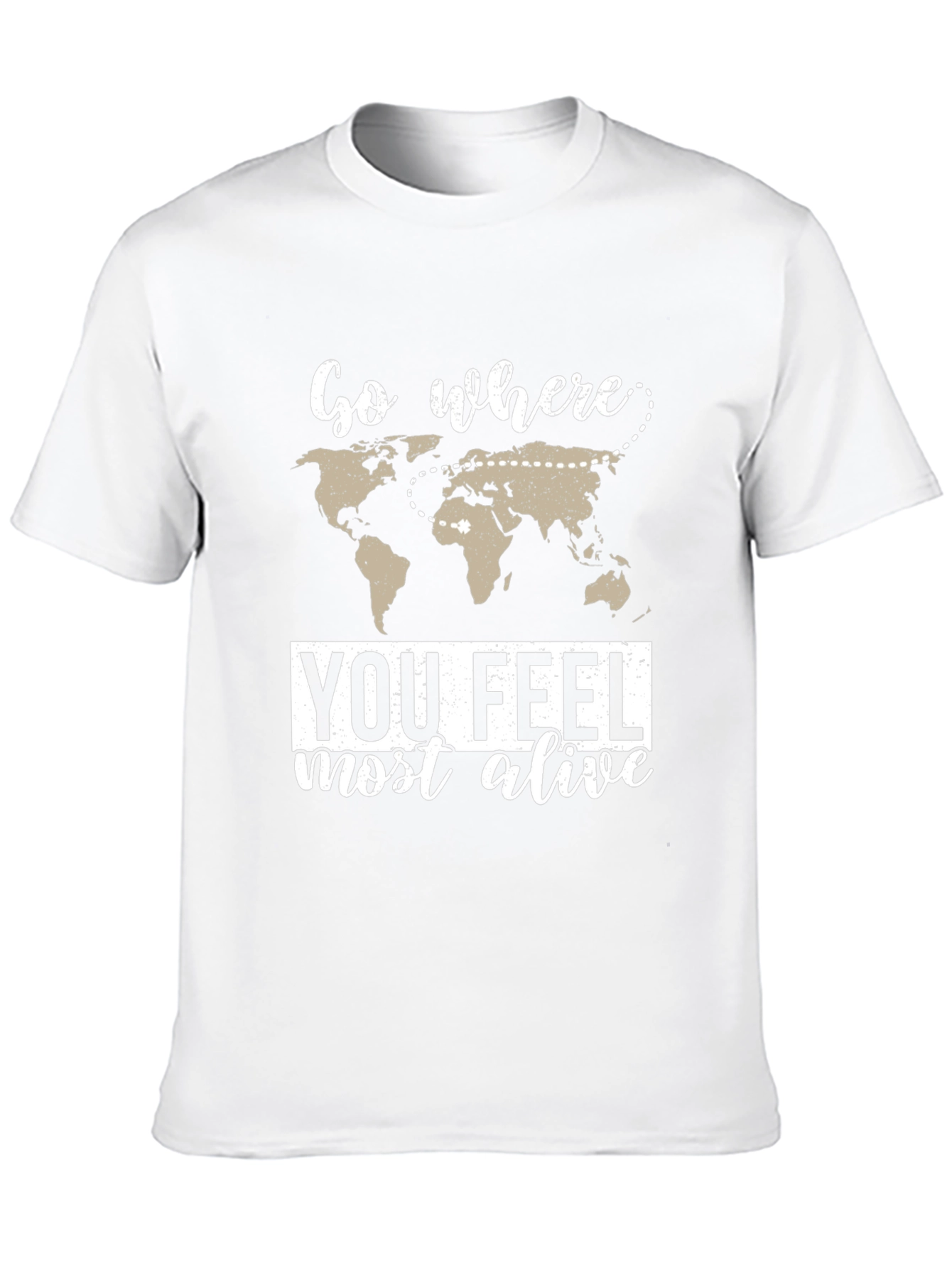Black Travel Inspired Graphic Tee - Feel Most Alive view 10