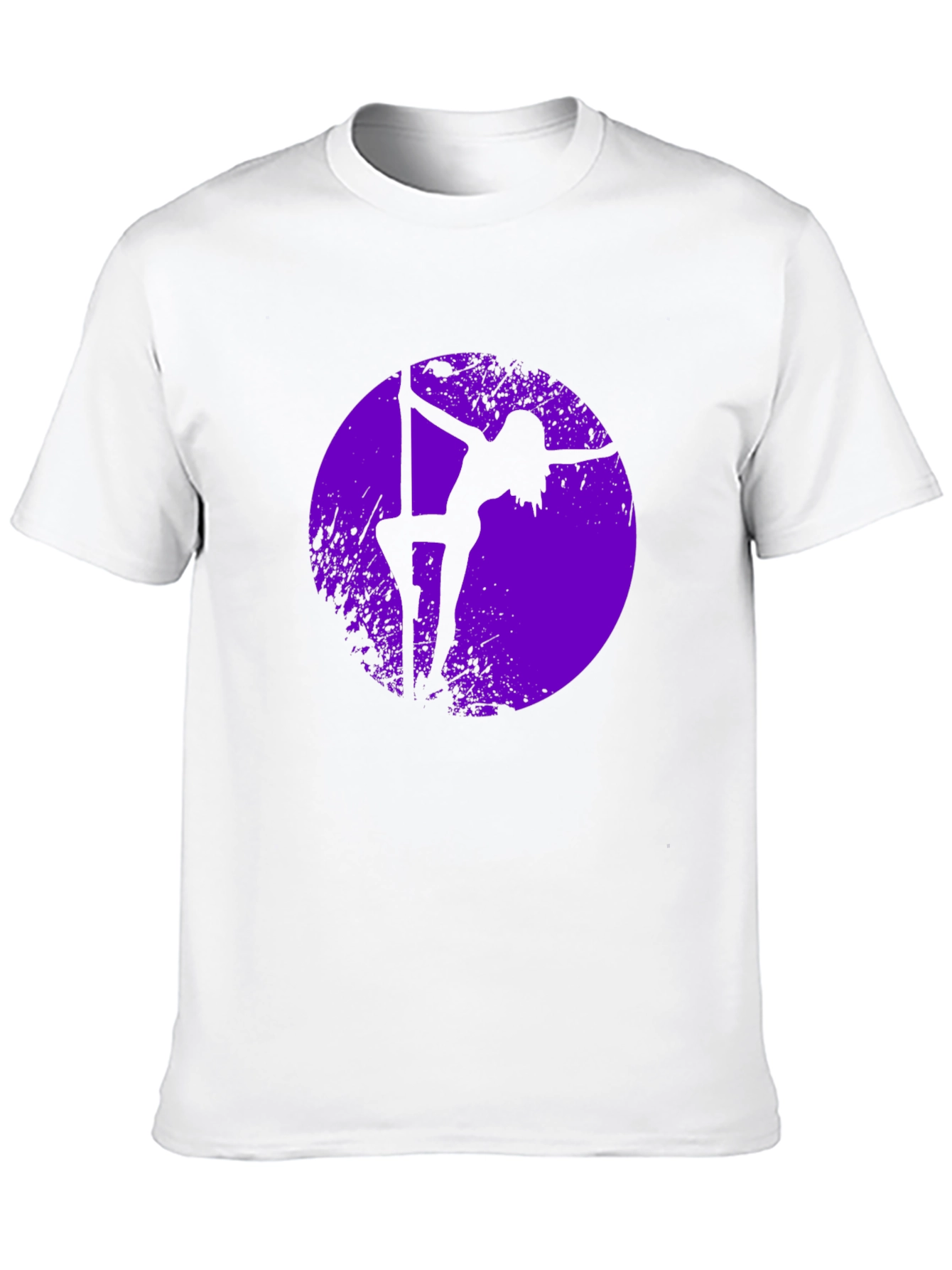 Black Pole Dancer Silhouette Graphic Tee - Black Cotton Shirt view 10
