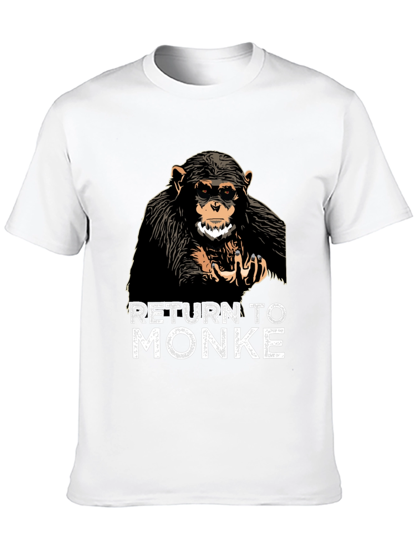 Black Return to Monke T-Shirt Funny Ape Tee view 10