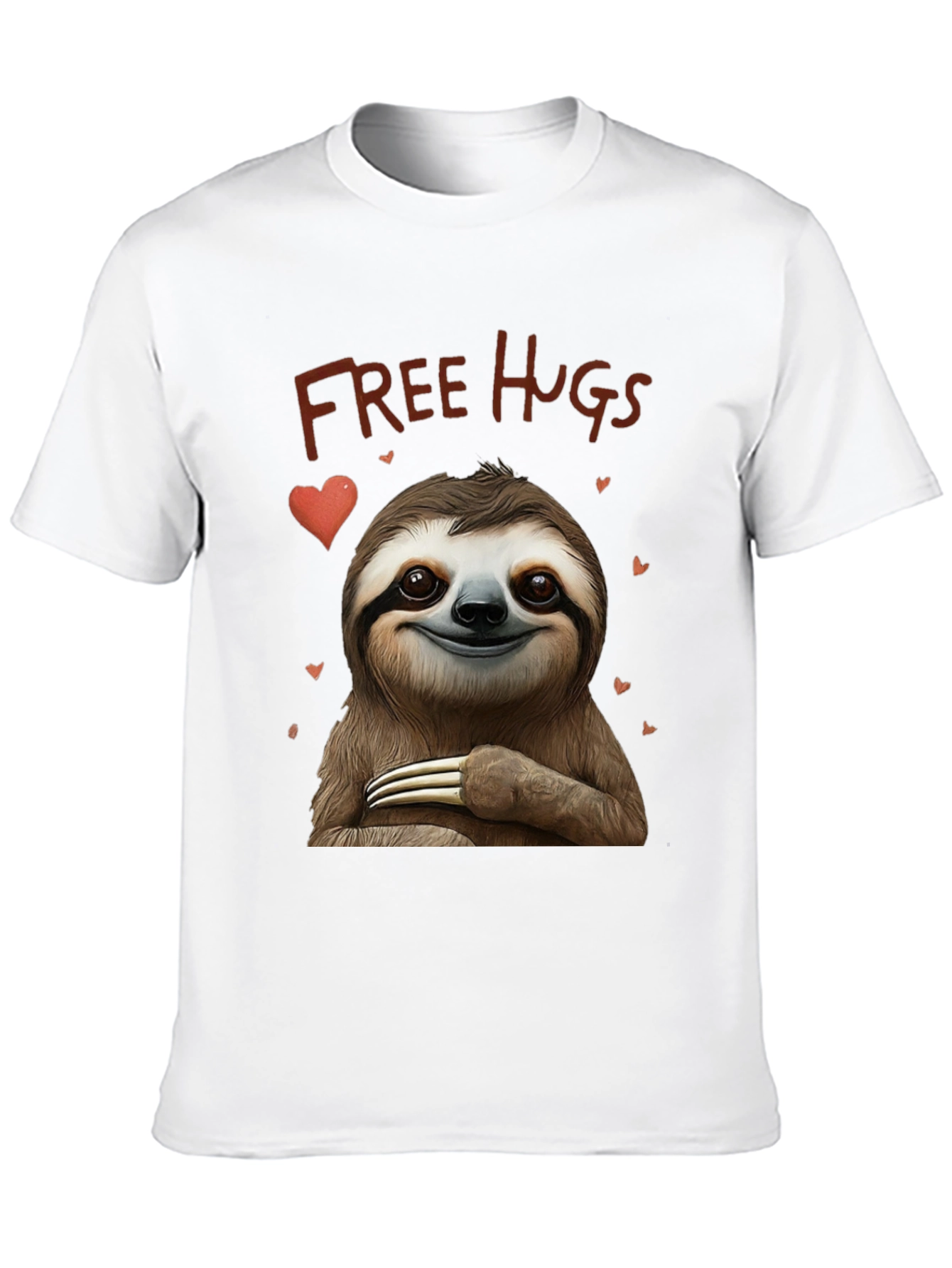 Black Sloth Free Hugs Graphic T-Shirt view 10