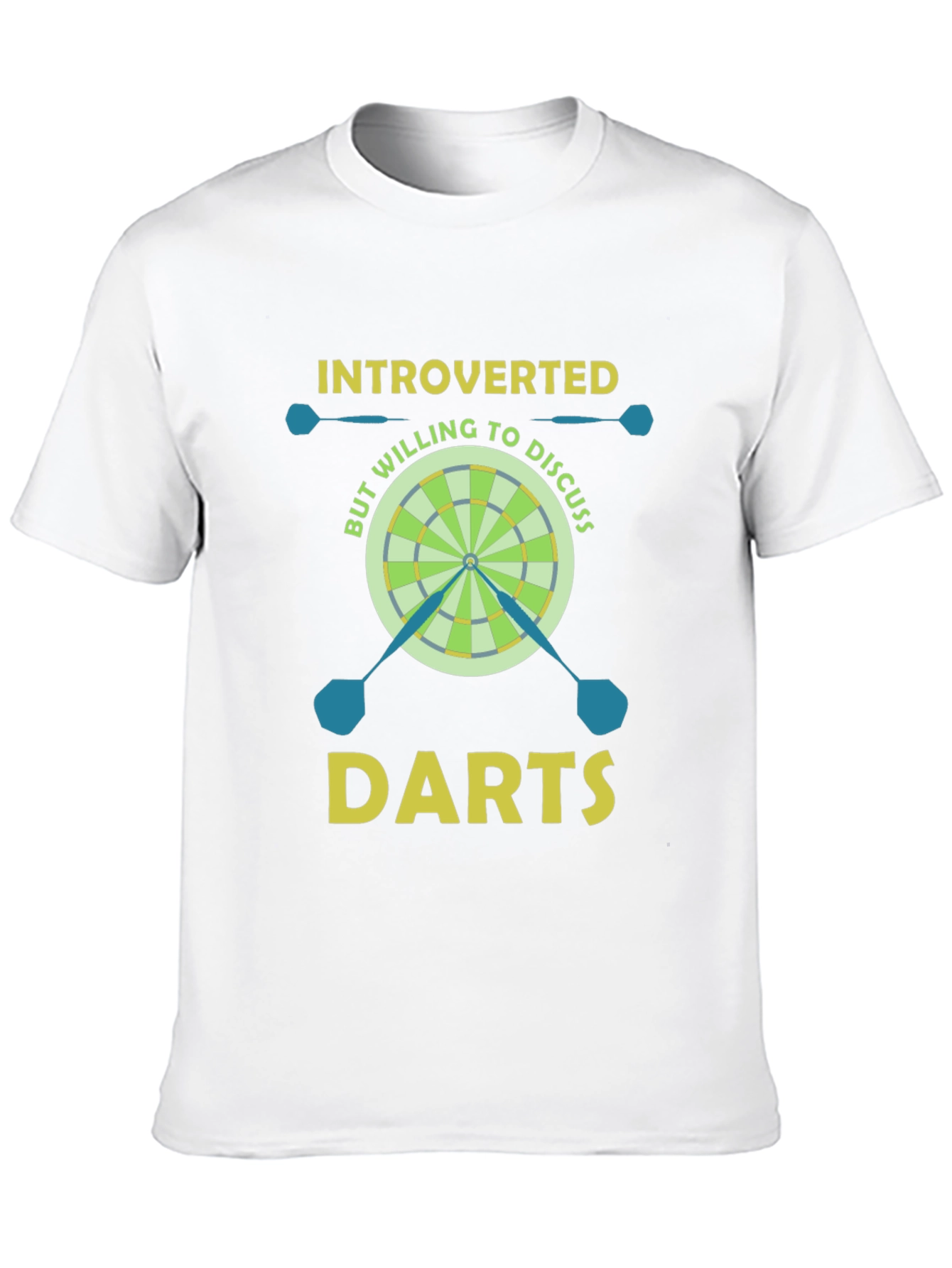 Black Introverted But Willing to Discuss Darts T-Shirt view 10
