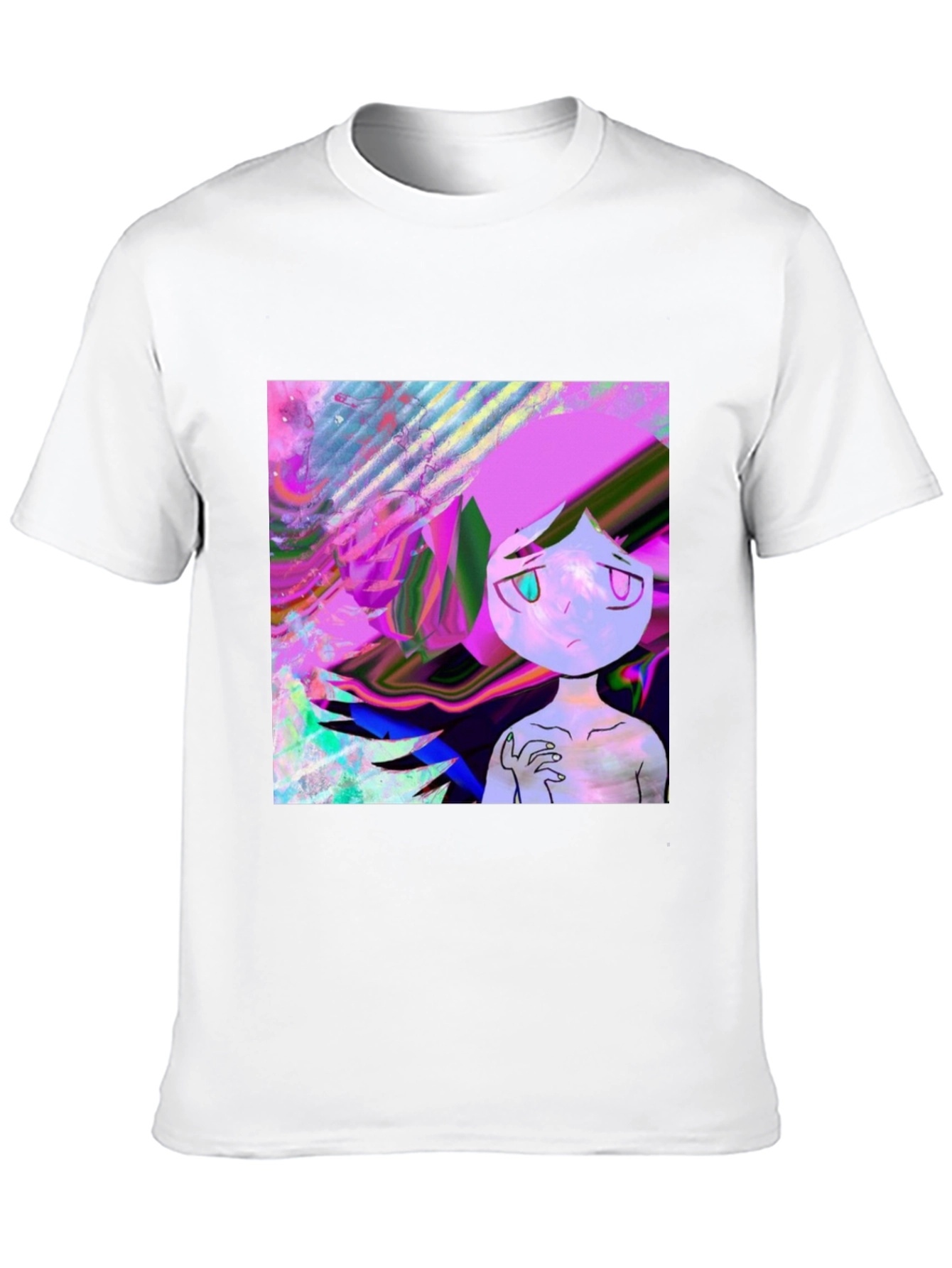 Black Abstract Art T-Shirt - Edgy Graphic Tee view 10