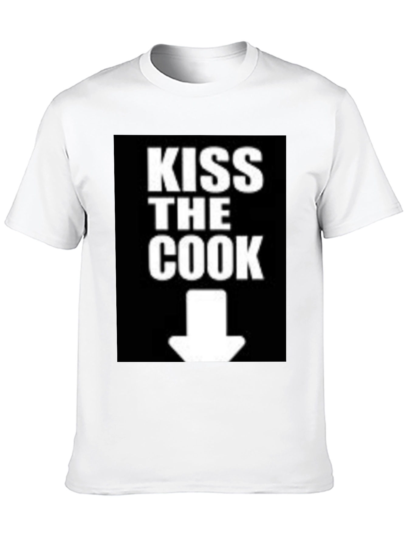 Black Kiss The Cook Novelty Graphic T-Shirt view 10