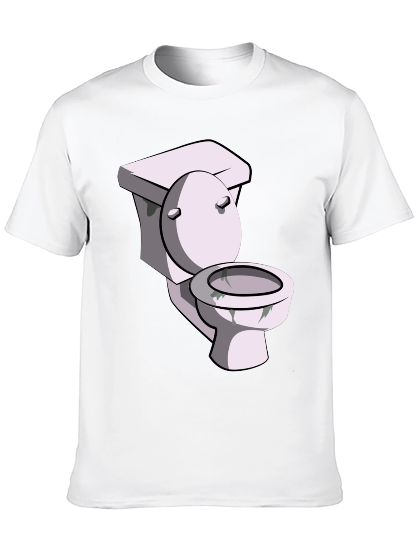 Black Toilet Humor Graphic Tee - Black Cotton T-Shirt view 10