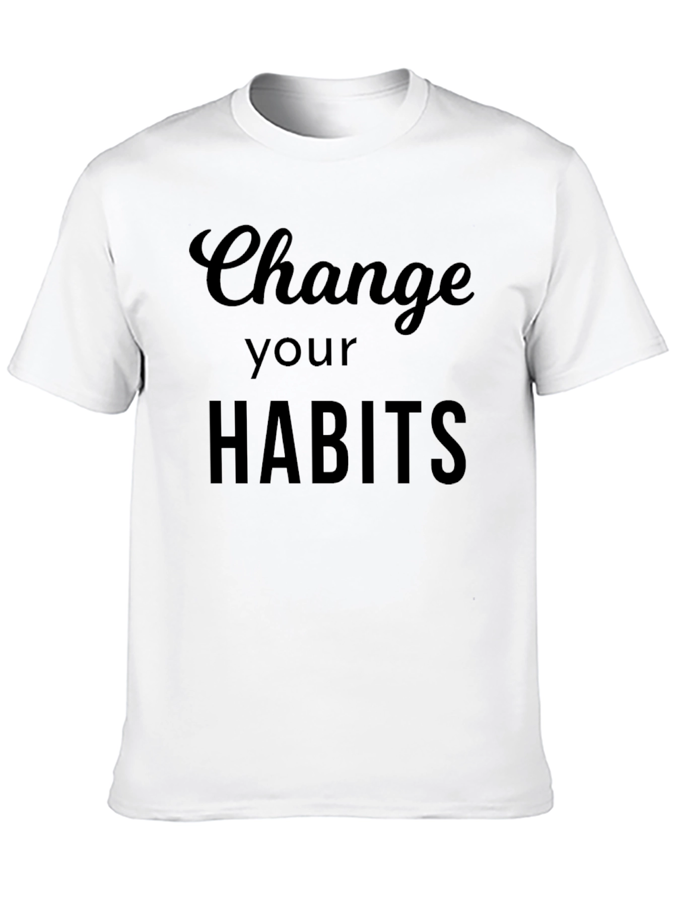Black Change Your Habits Black Graphic Tee view 10