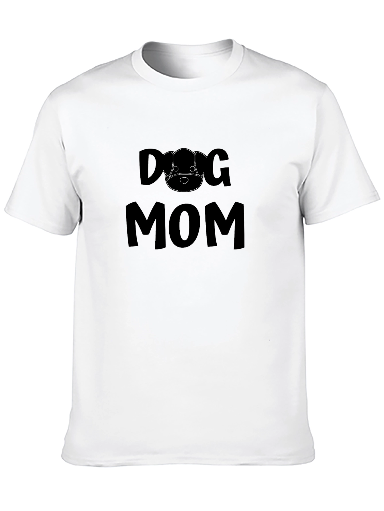 Black Dog Mom Black Graphic Tee - Soft Cotton Blend Casual Wear view 10