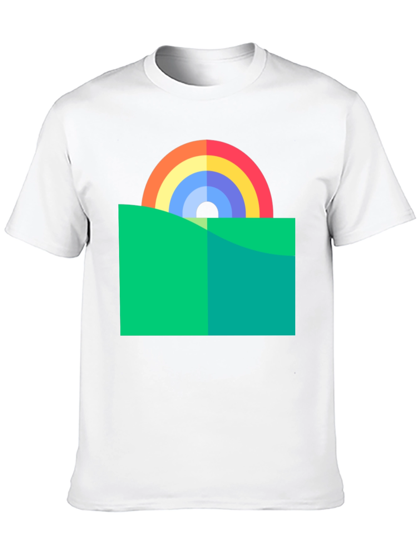 Black Rainbow Horizon Graphic Tee view 10