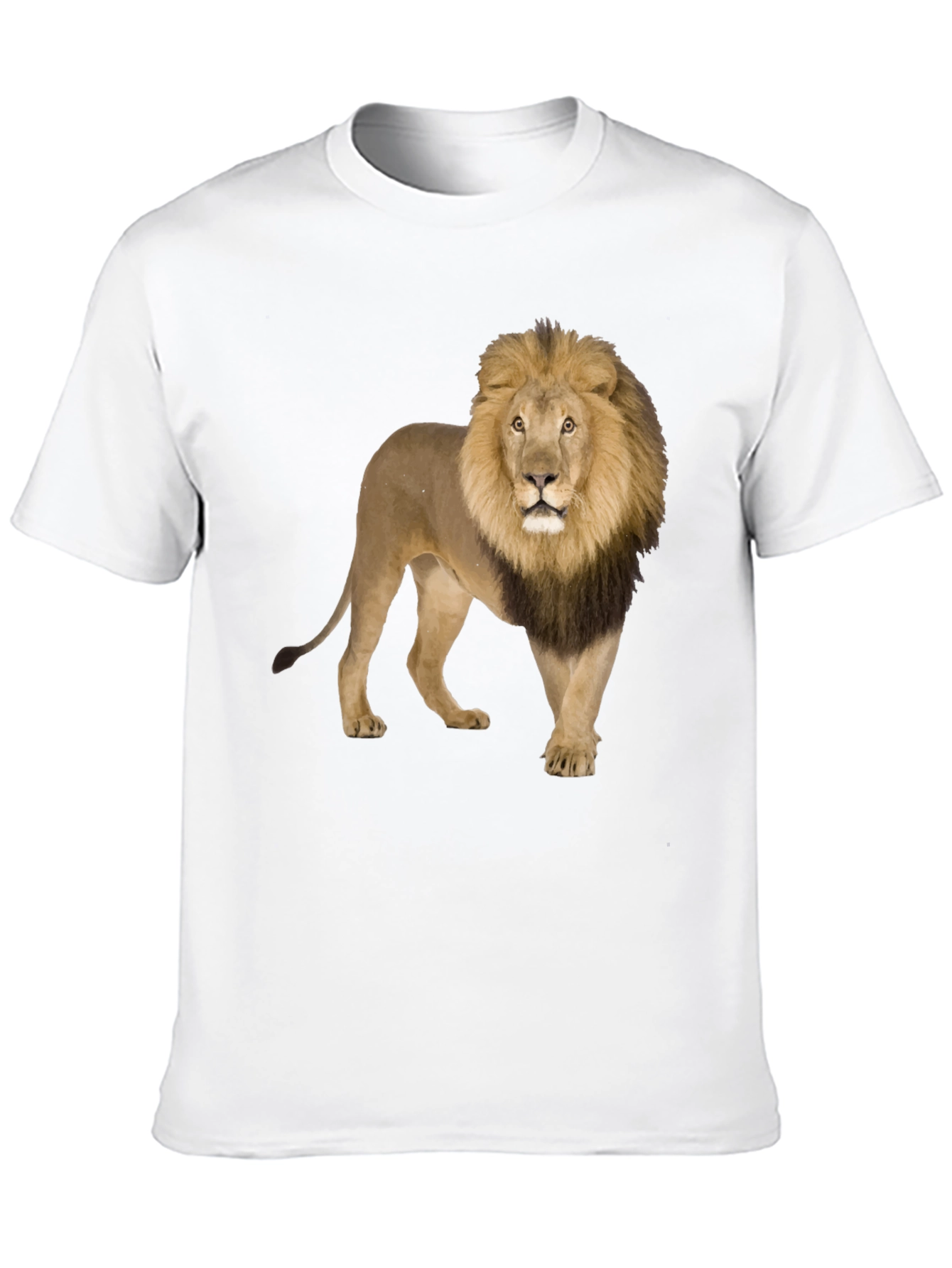 Black Lion Graphic Print Crew Neck T-Shirt view 10