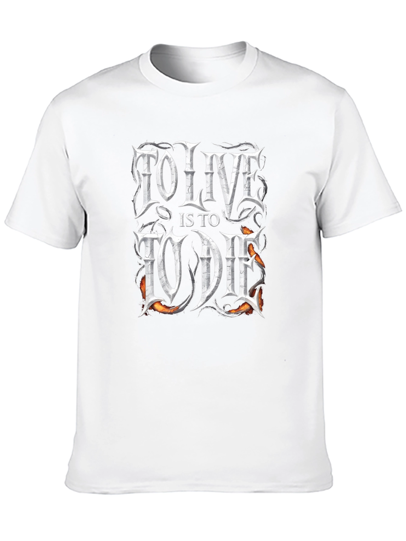 Black To Live is To Die Graphic Print Black T-Shirt view 10