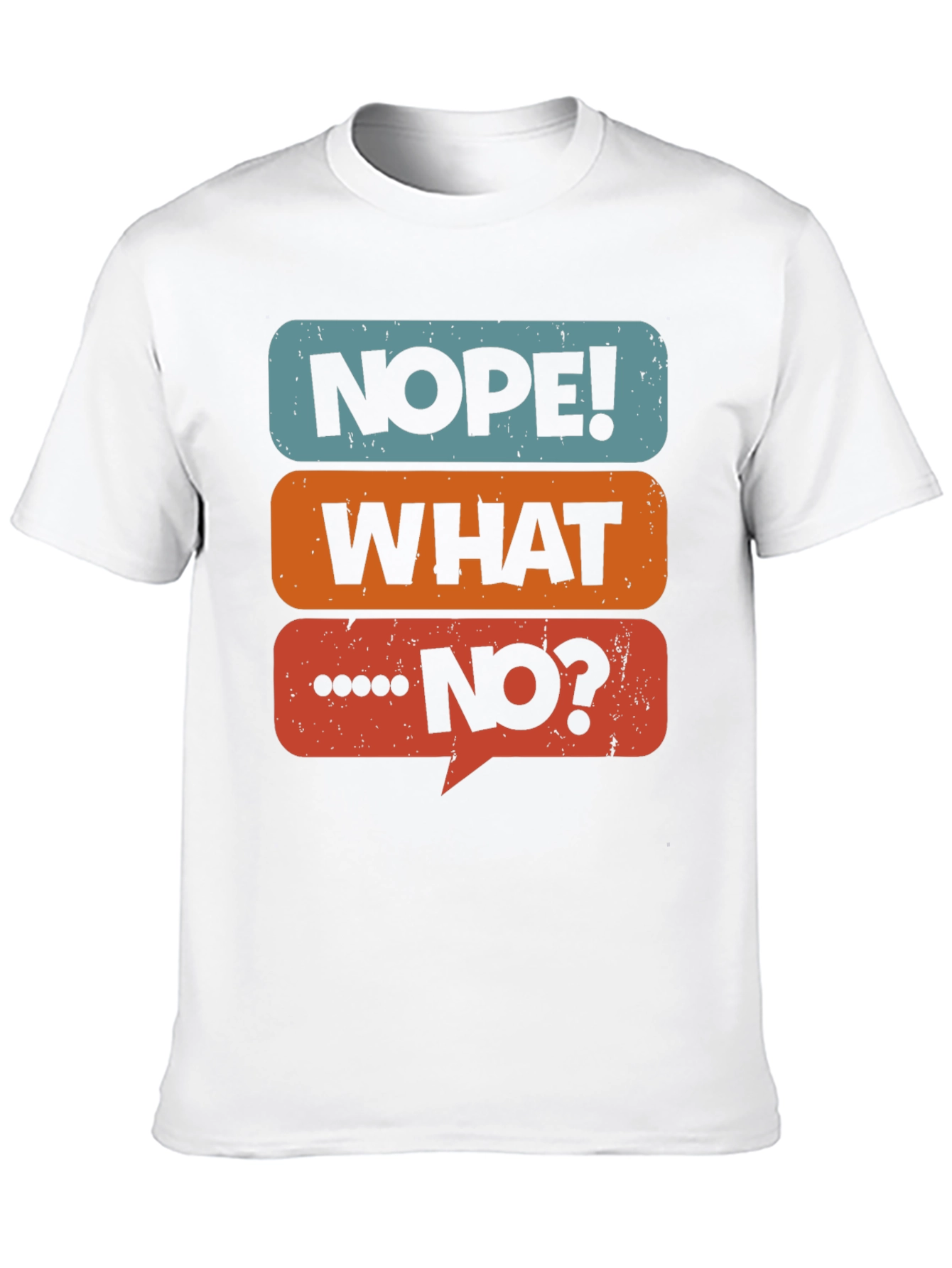 Black Nope! What No? Graphic Tee - Black Cotton Casual T-Shirt view 10