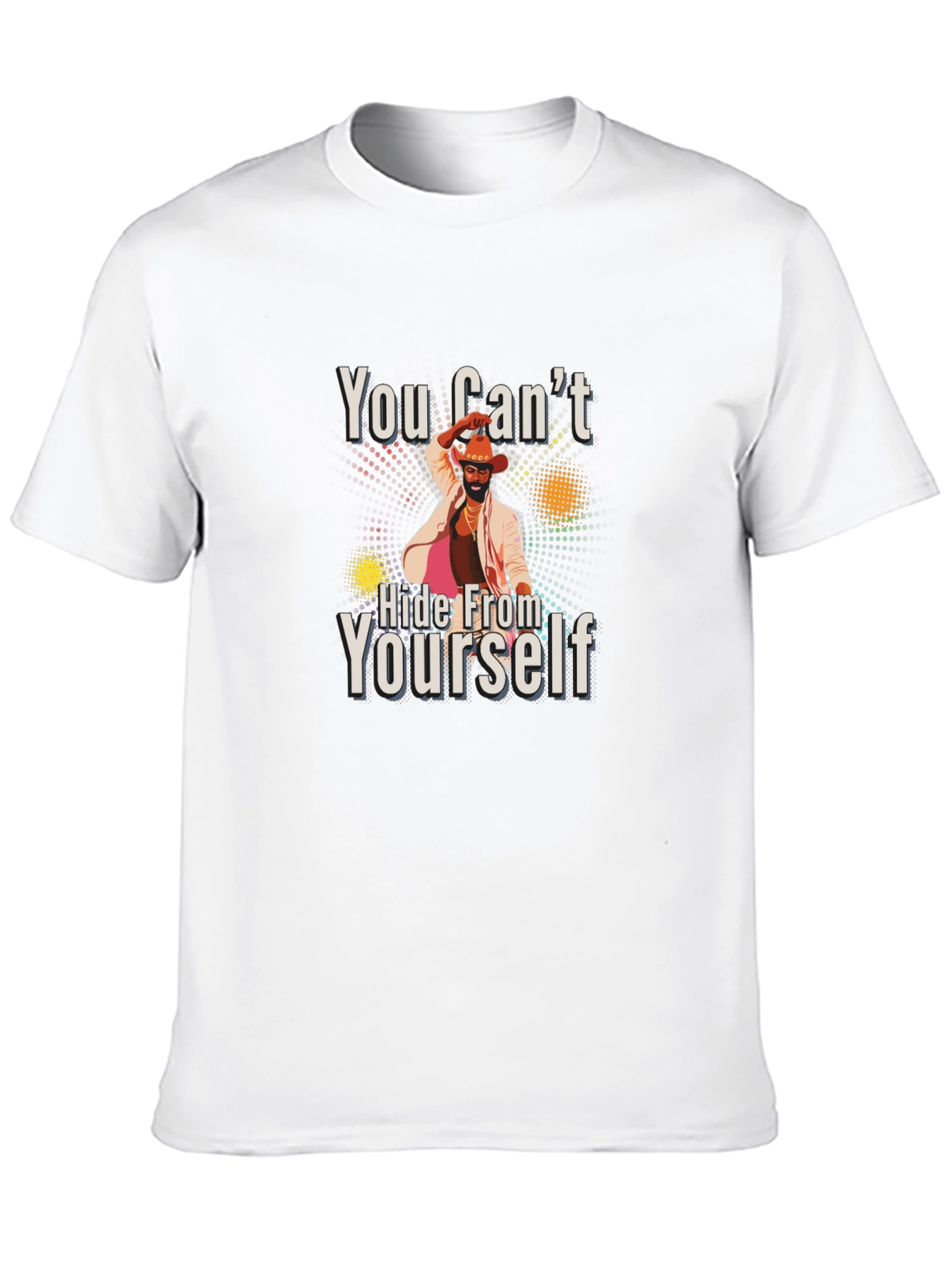 Black You Can't Hide From Yourself Graphic T-Shirt view 10