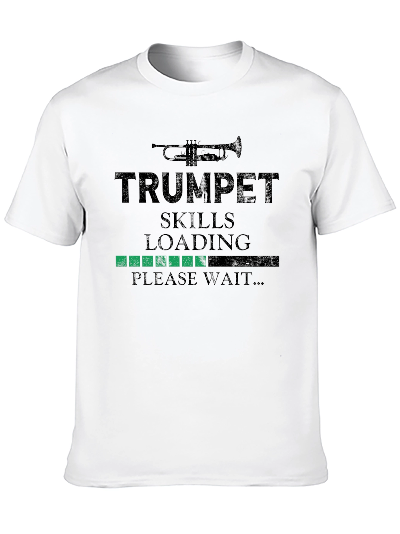 Black Trumpet Skills Loading T-Shirt - Musician Gift view 10