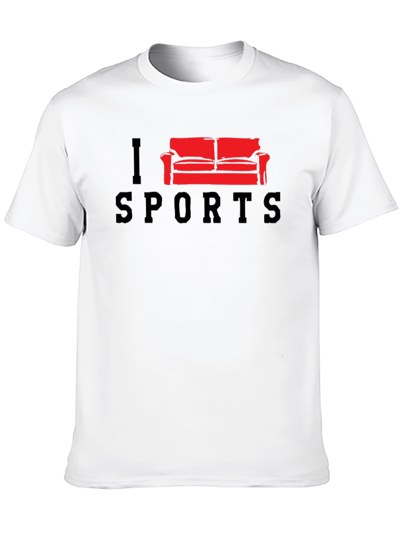 Black I Couch Sports T-Shirt - Funny Lazy Fan Tee view 10