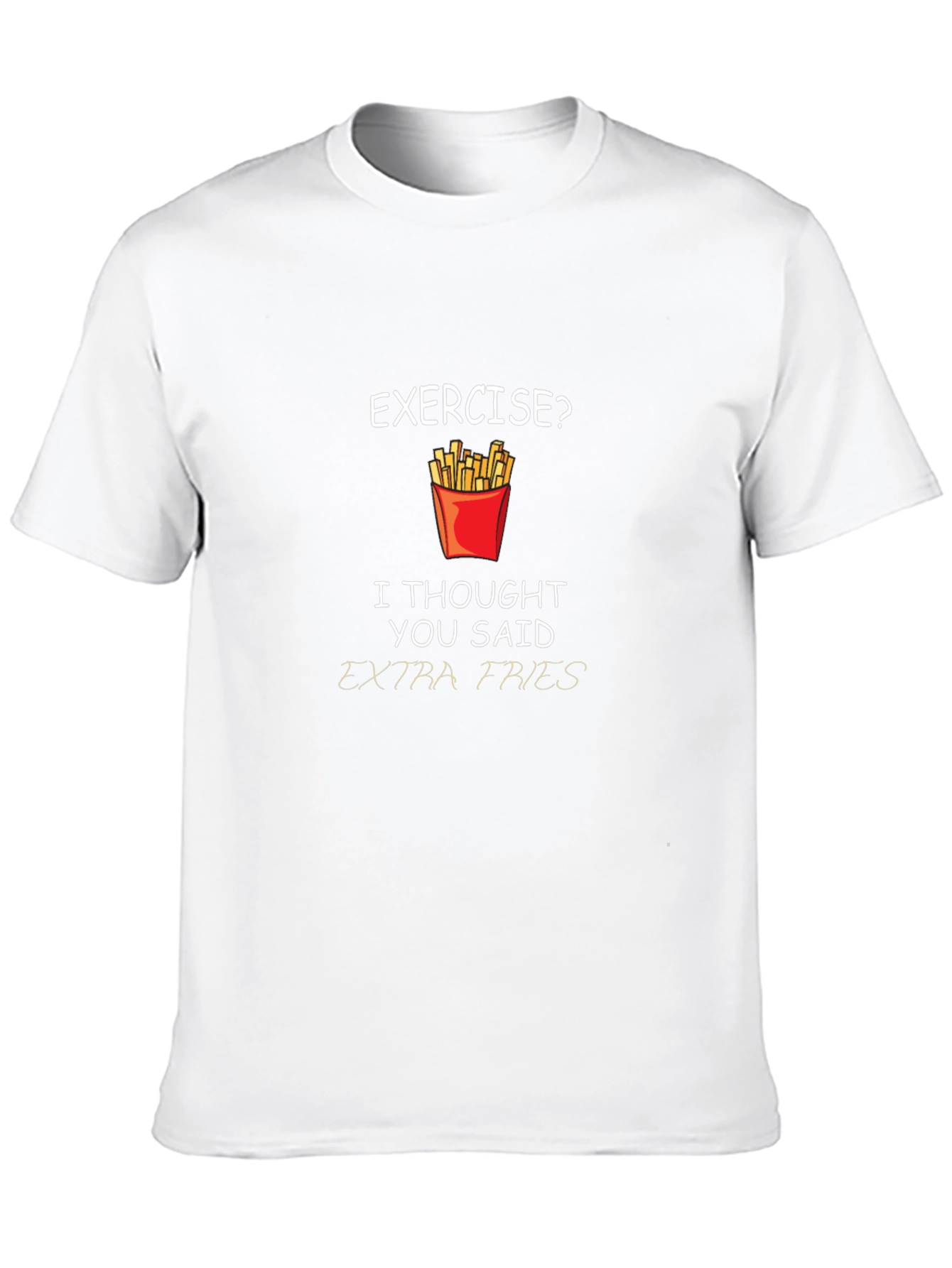 Black Exercise? Extra Fries T-Shirt view 10