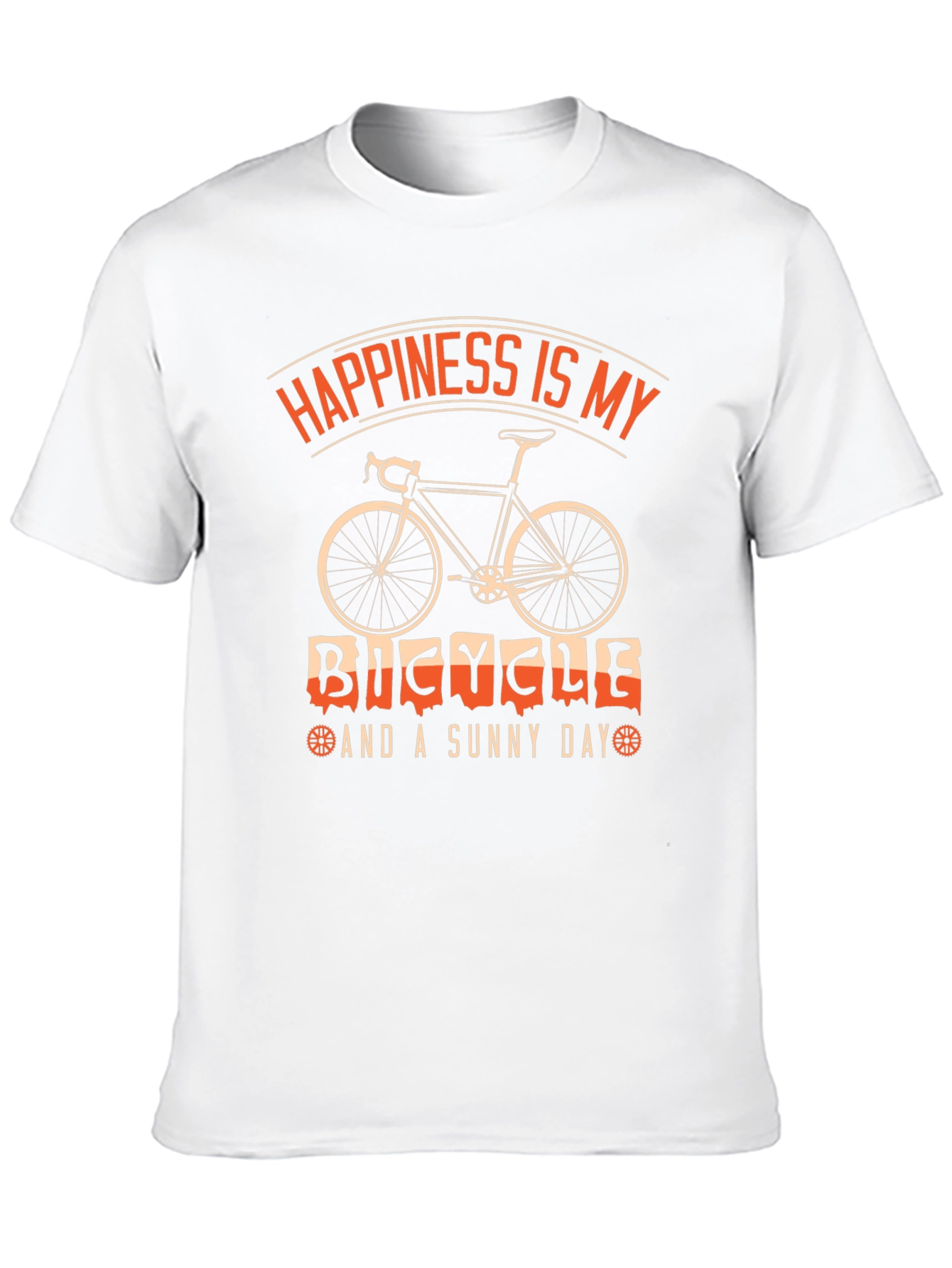 Black Happiness Bicycle T-Shirt - Sunny Day Ride view 10