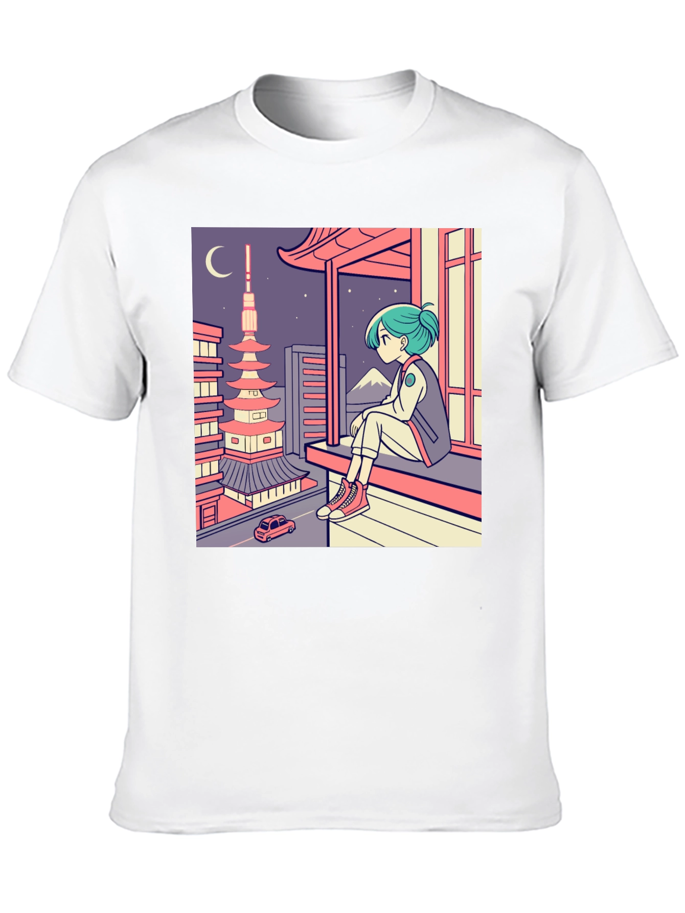 Anime Girl Japan Landscape T-Shirt - 10