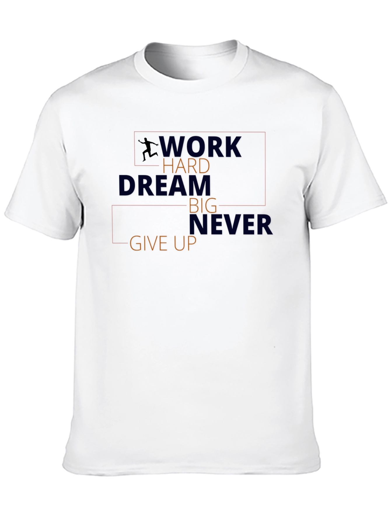 Black Motivational Black T-Shirt: Work Hard, Dream Big view 10