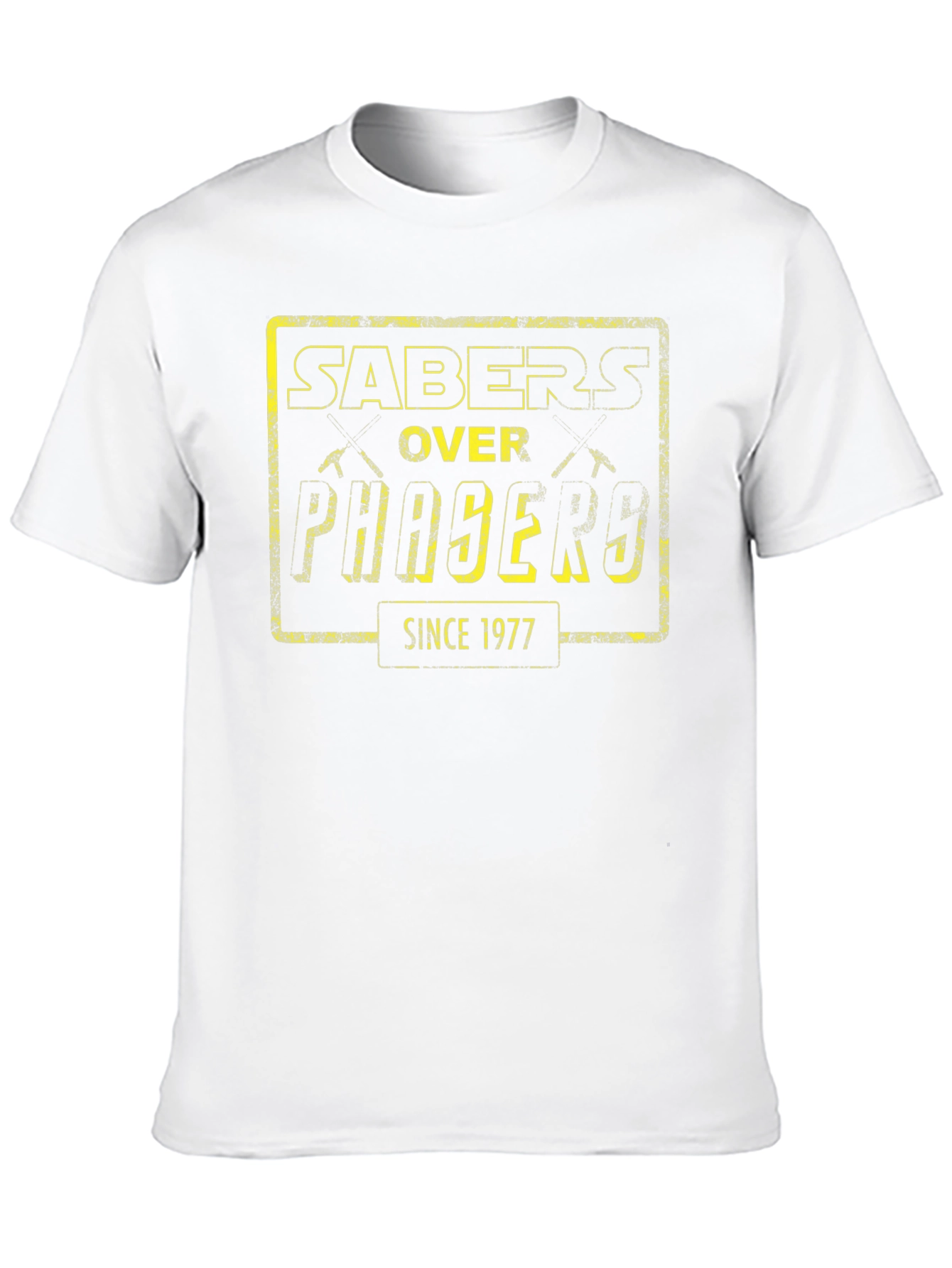 Black Sabers Over Phasers Since 1977 Black T-Shirt view 10
