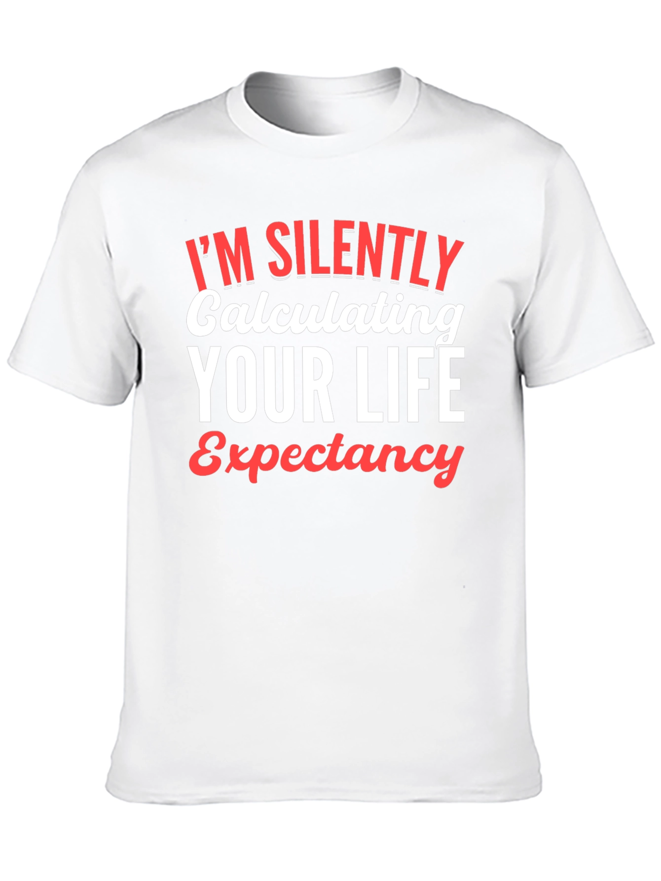 Black Calculating Life Expectancy Graphic T-Shirt view 10