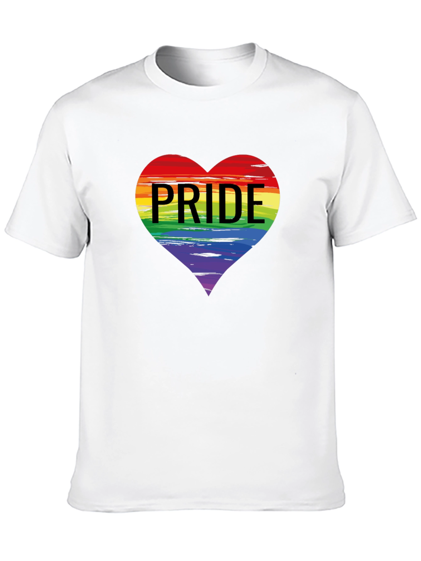 Black Pride Heart Graphic T-Shirt - Black Crew Neck Tee view 10